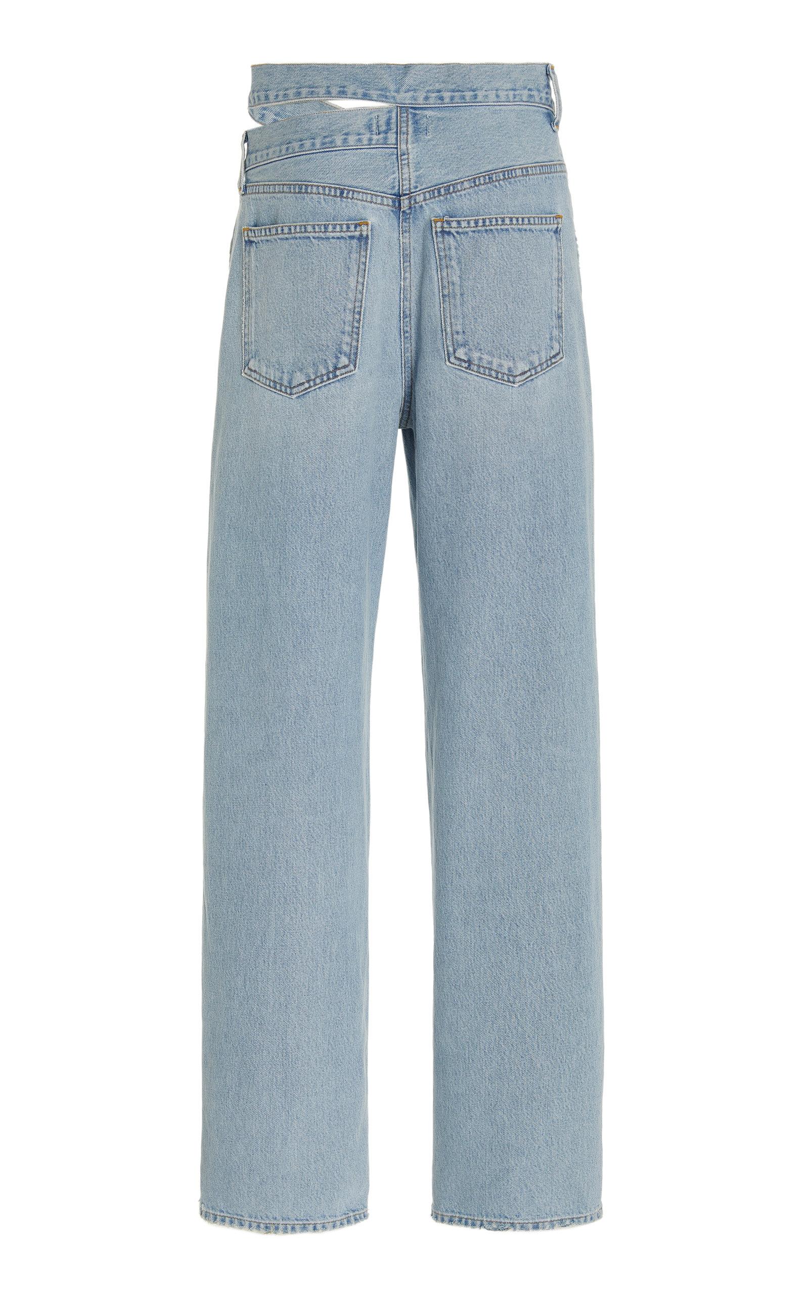 Agolde Broken Waistband Rigid High-rise Wide-leg Jeans in Blue | Lyst