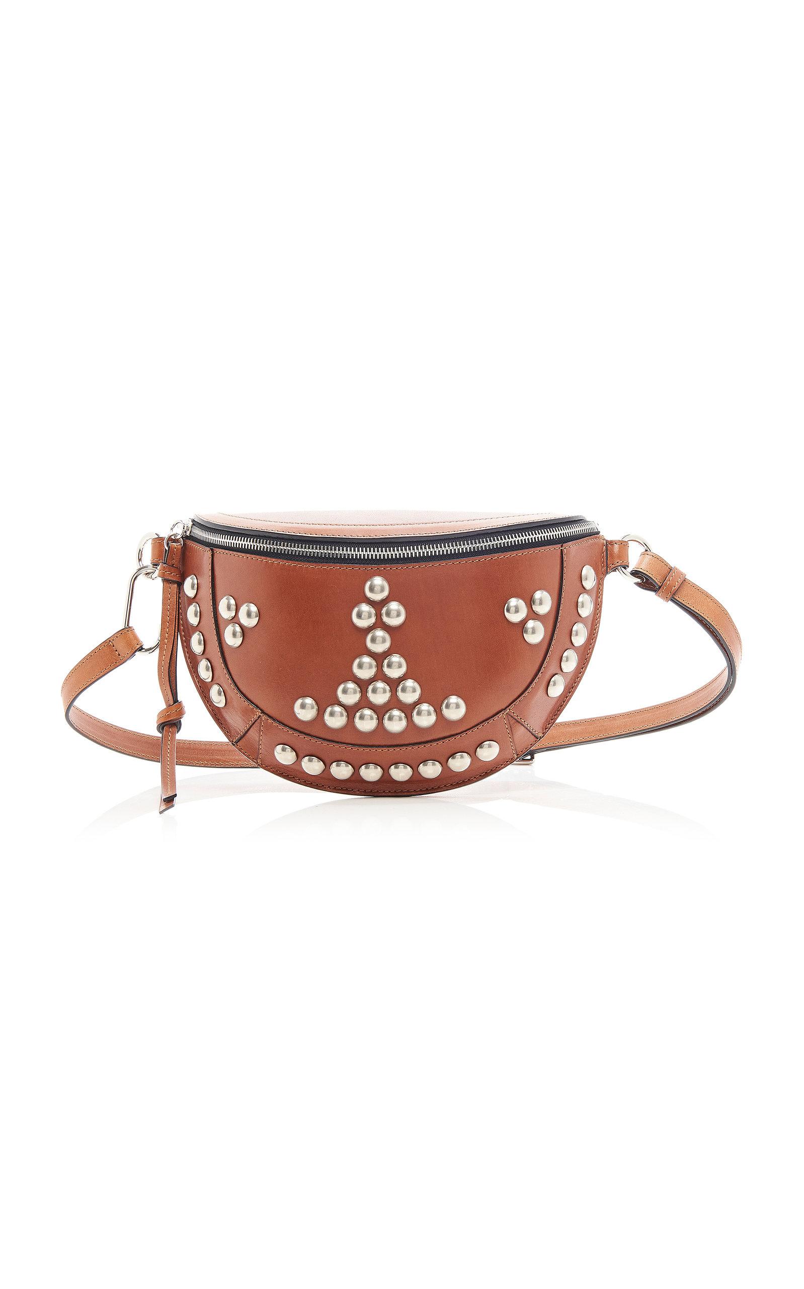 Isabel Marant Skano Studded Leather Belt Bag in Brown - Lyst