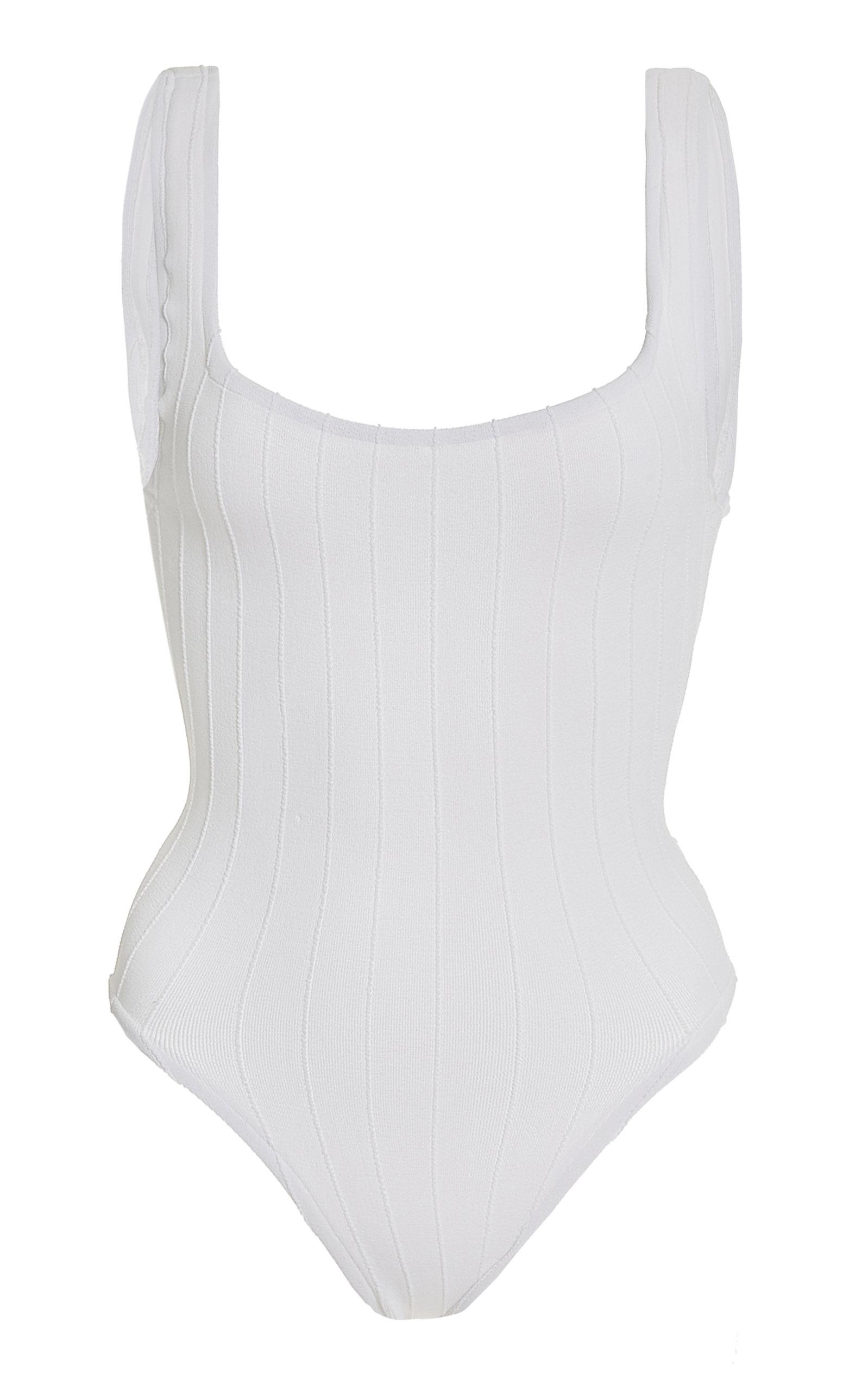 Hunza G Square-neck Nile One-piece in White | Lyst