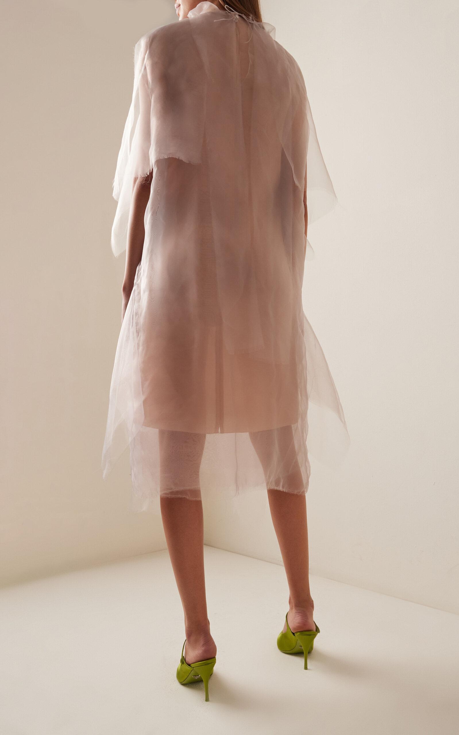 プラダ Prada Midi Silk Dress Prada logo-print Silk Midi Dress | Black | FARFETCH JO