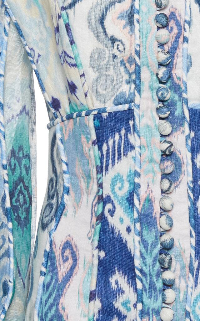 Zimmermann Glassy Long Sleeve Mini Dress in Blue | Lyst Australia