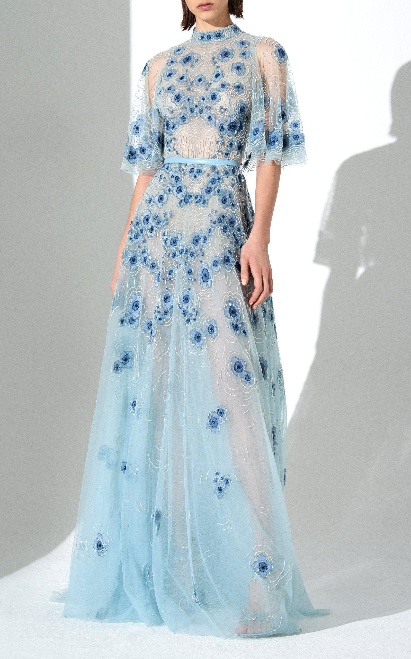 zuhair murad blue dress