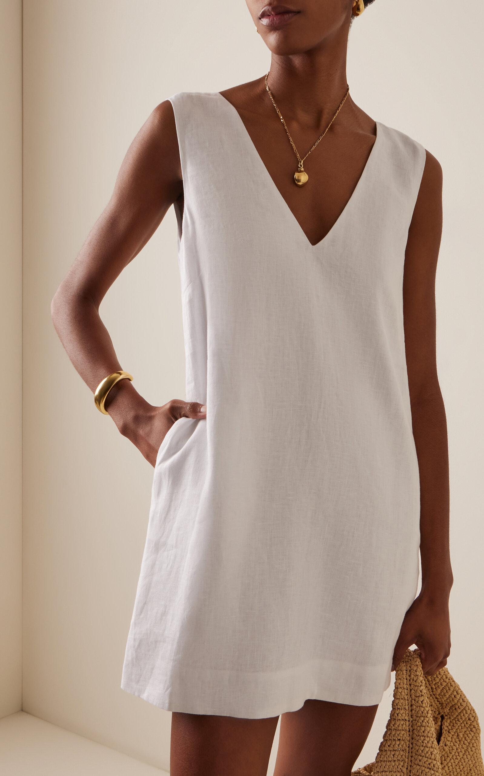 FAVORITE DAUGHTER The Always Been You Linen Mini Dress in White | Lyst  Canada