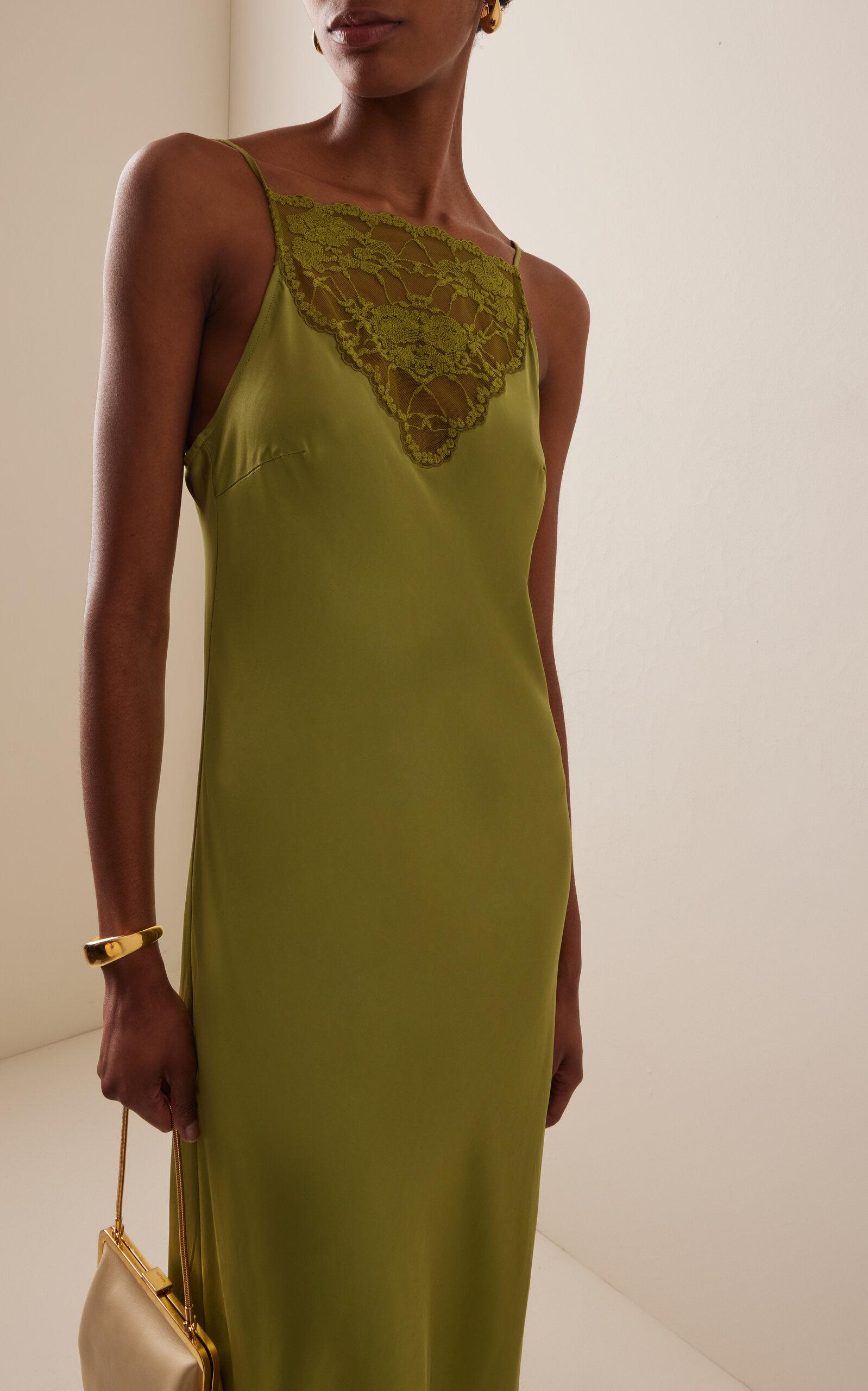green emerald velvet dress By Malene Birger Trinola Top