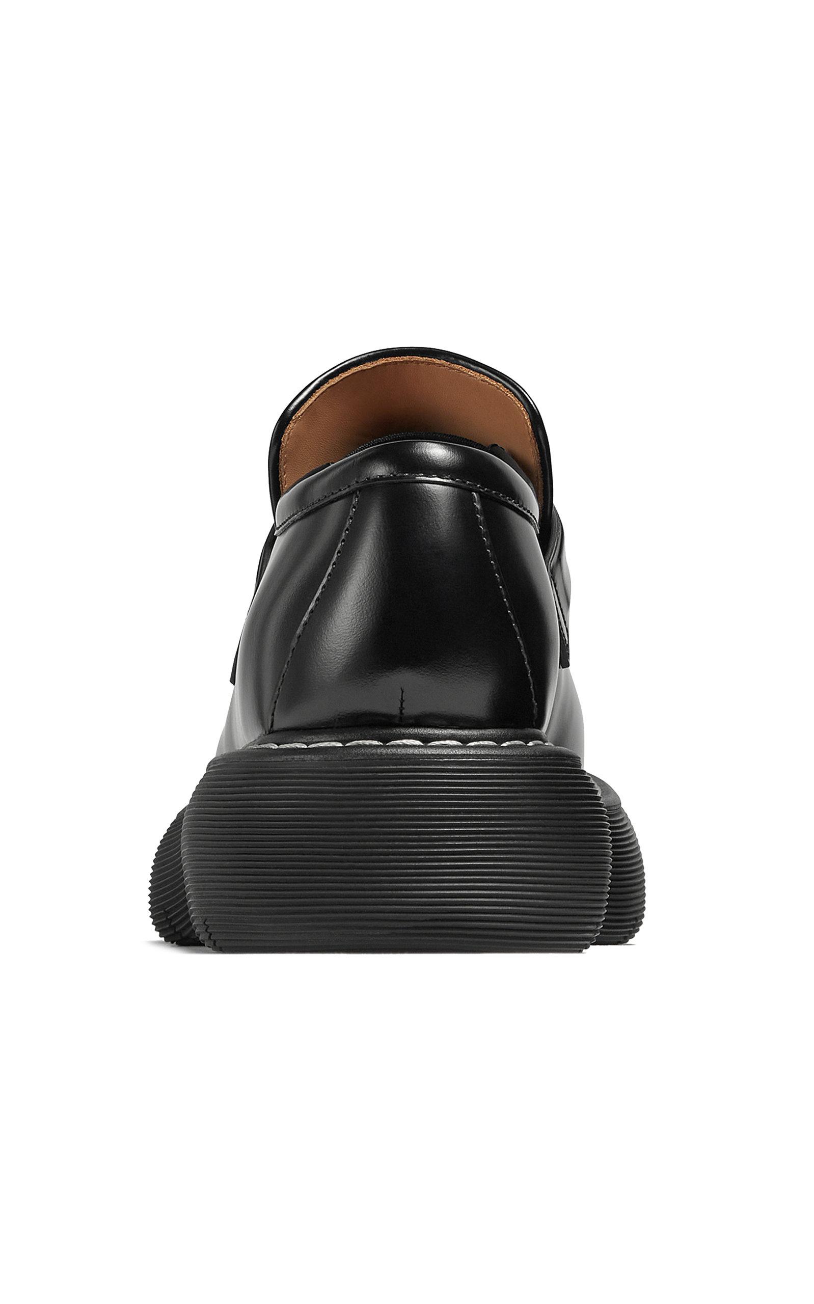 Bottega Veneta Osaka Leather Platform Loafers in Black | Lyst