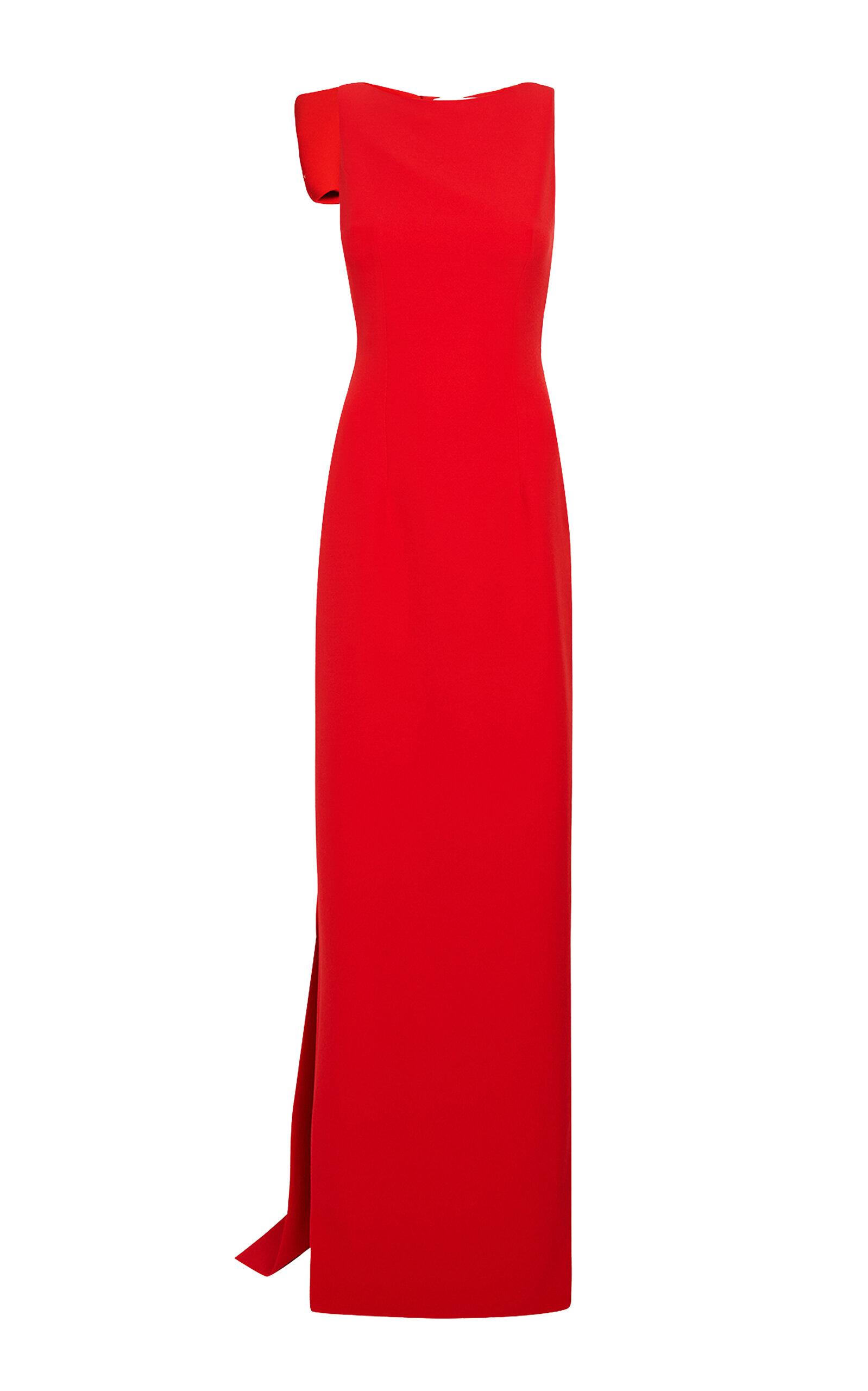 Safiyaa Celestia Crepe Gown in Red | Lyst