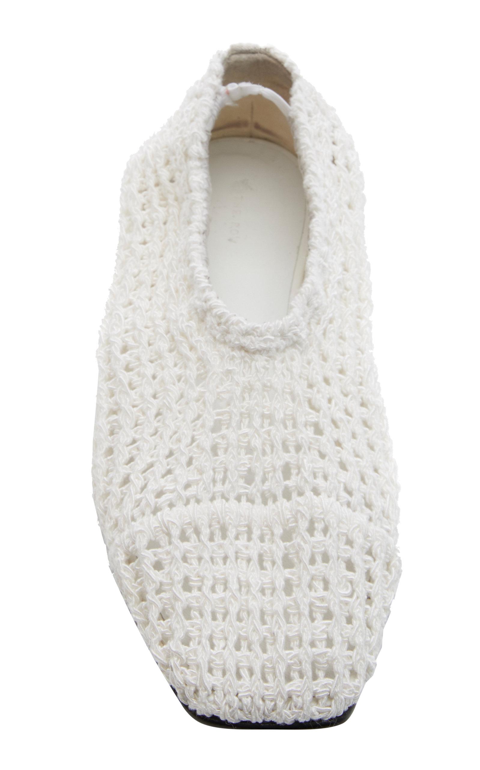 The Row Cotton Crochet Ballet Flats in White - Lyst