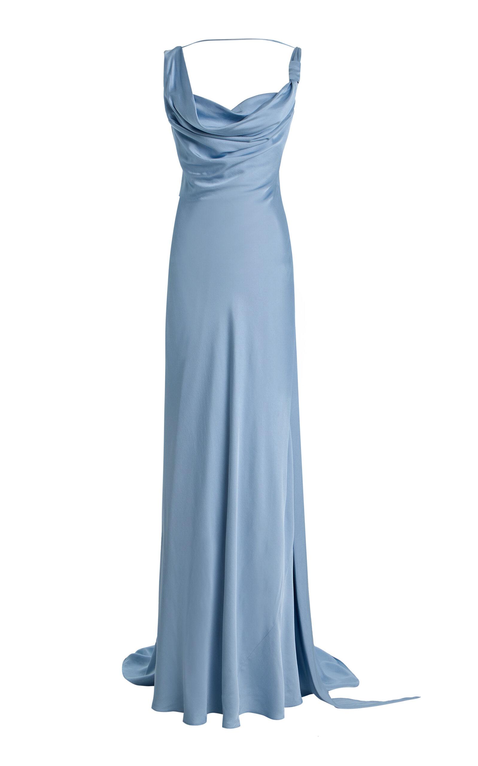 darcy backless dress Arcina Ori Open-Back Satin Maxi in Blue Cosmala Mini Dress - The dress features a Category:BACK IN STOCK Color:As pic