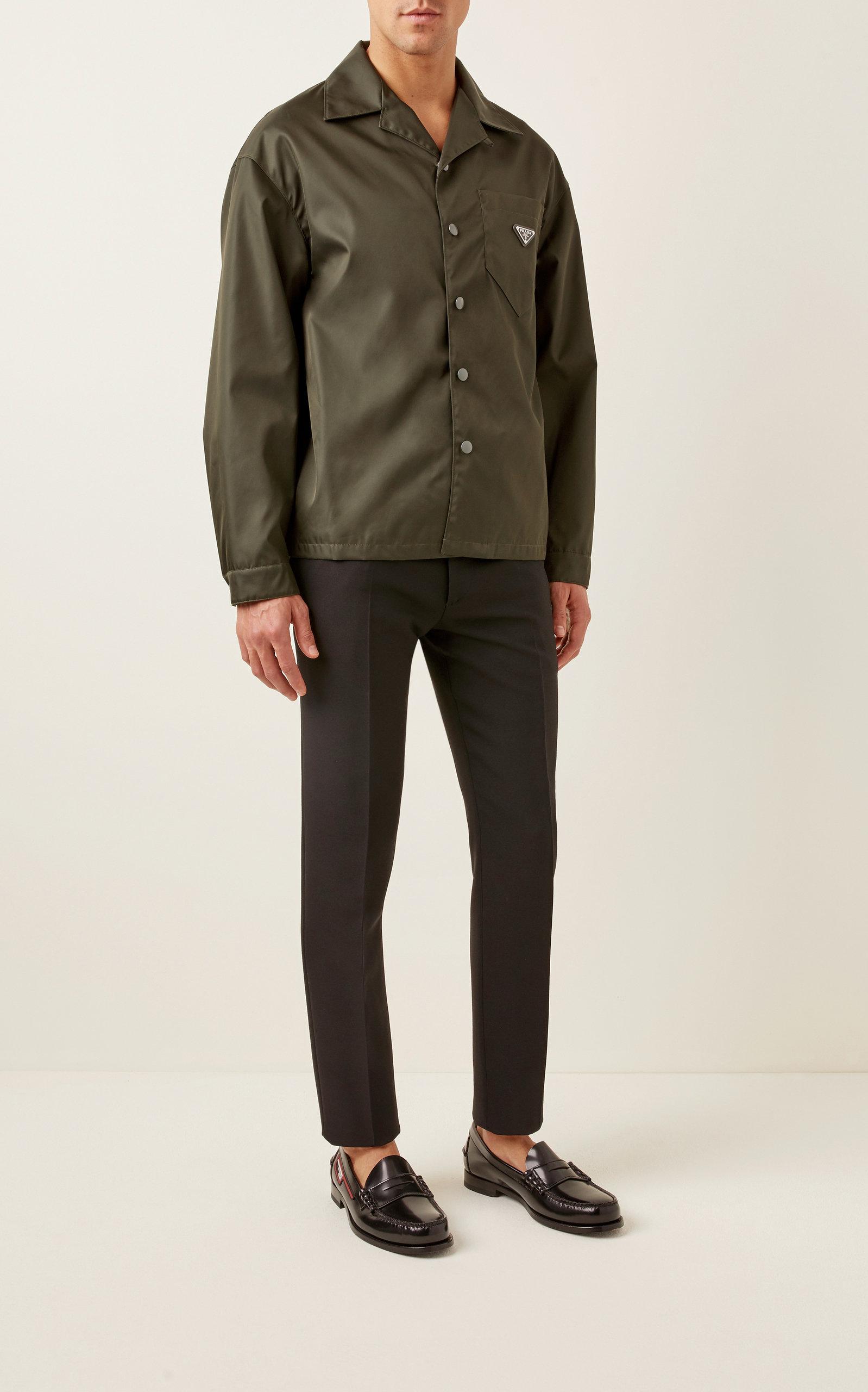 prada shirt green