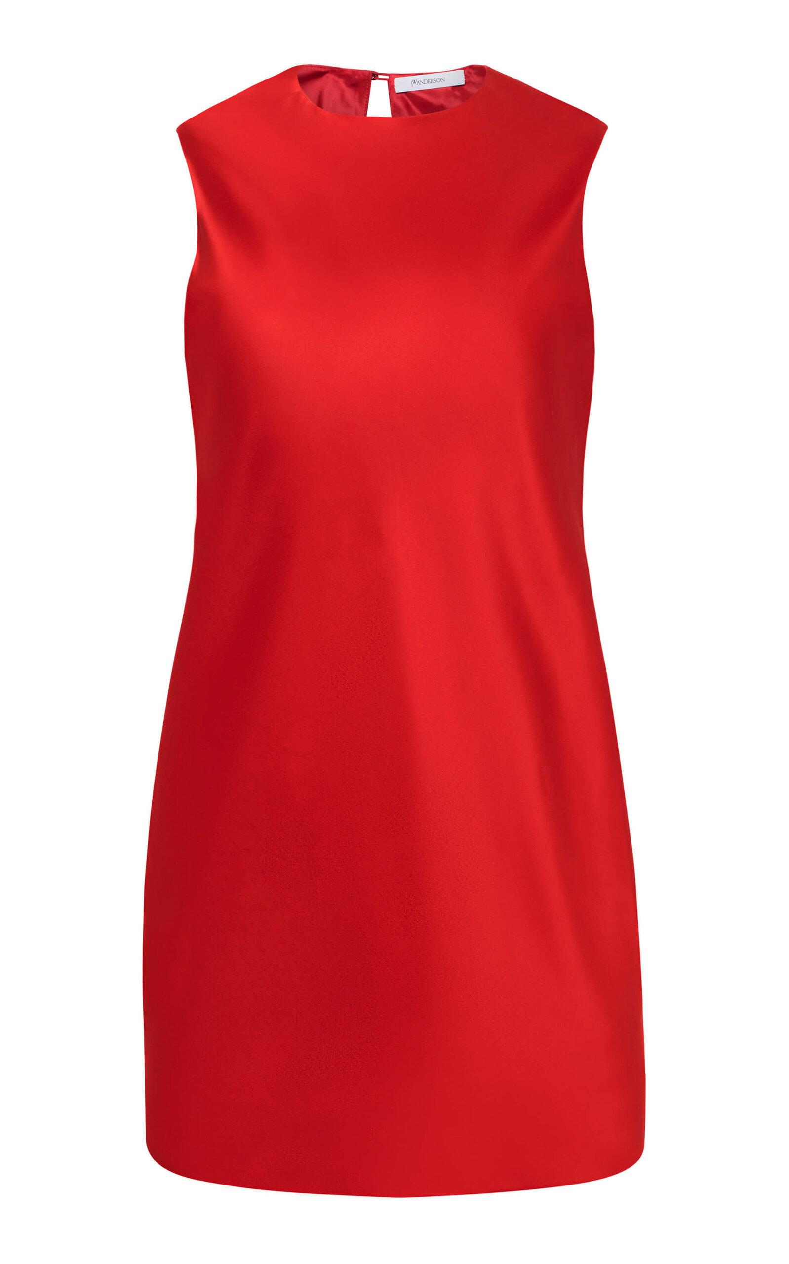 strapless open back dress Carabella Red High-Neck Short-Sleeve Mini Dress – Club L London main image 1