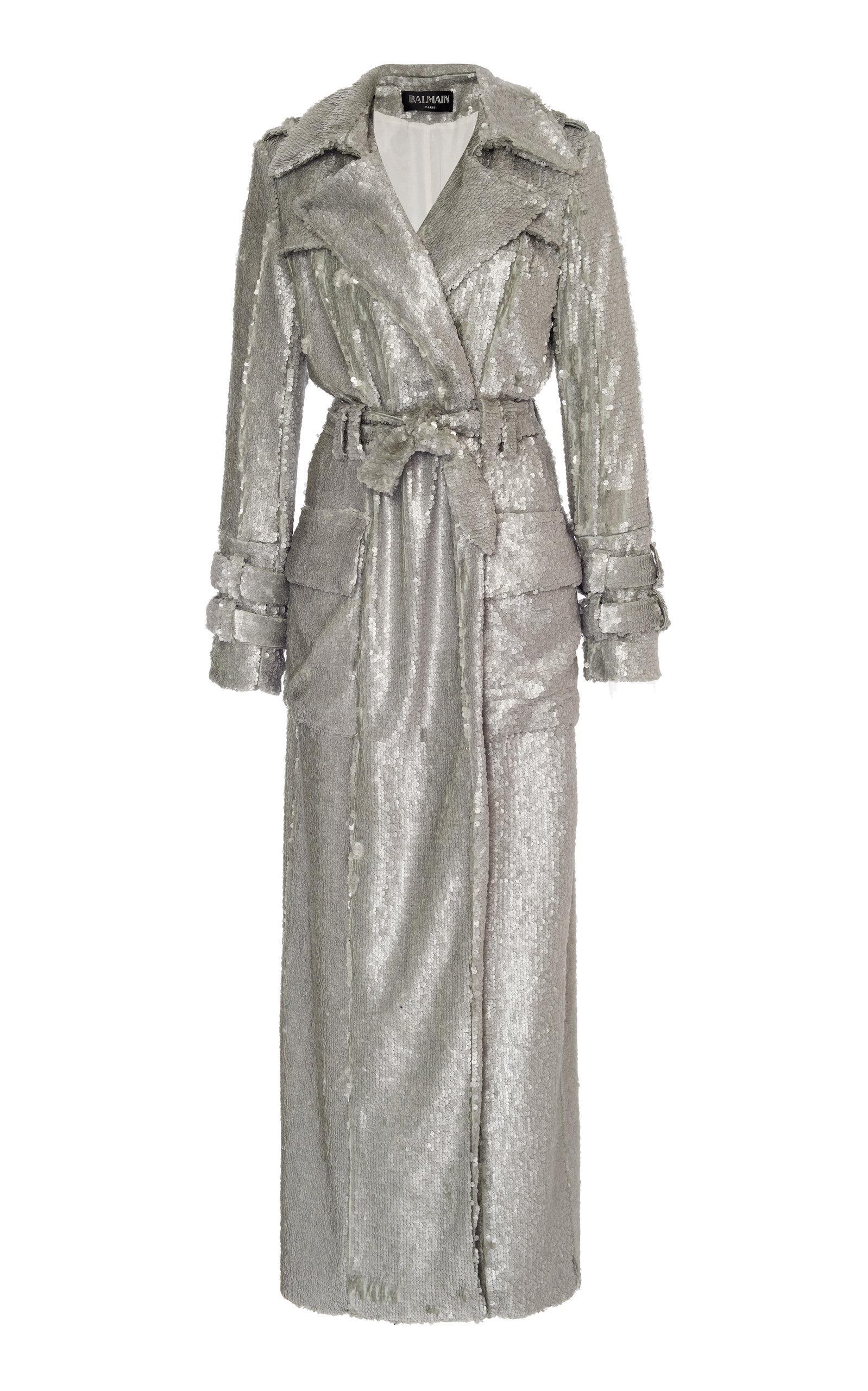 Sequin top long coat