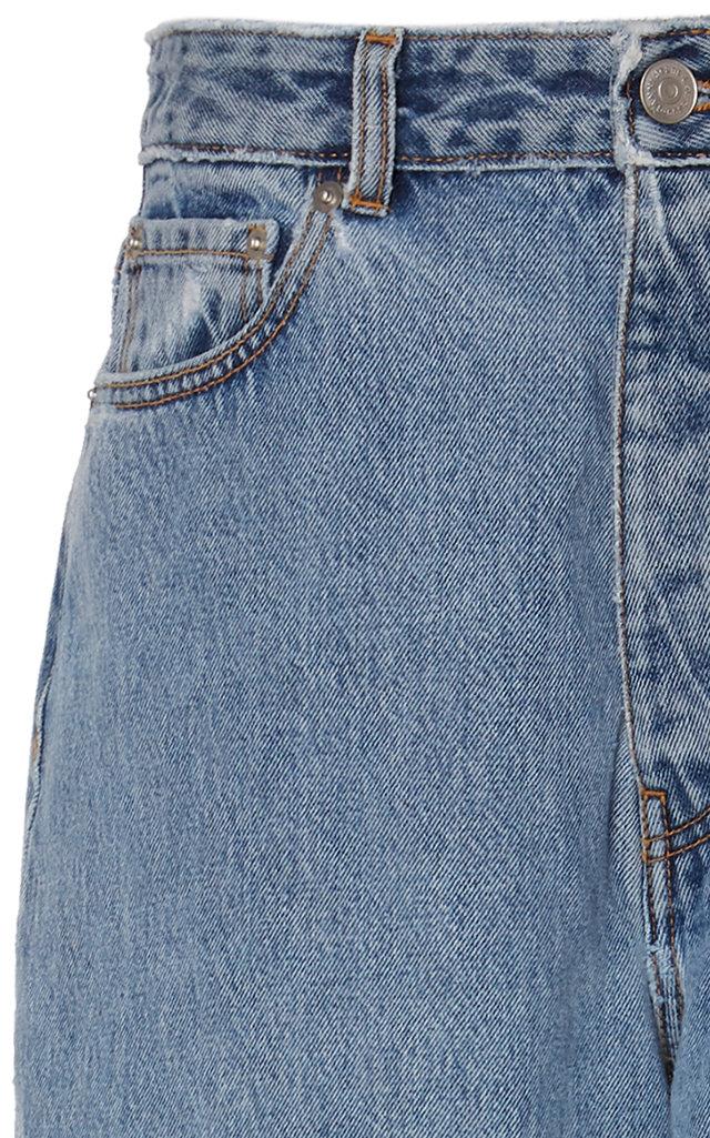 Ganni Washed Denim Oversized Jean in Blue - Lyst