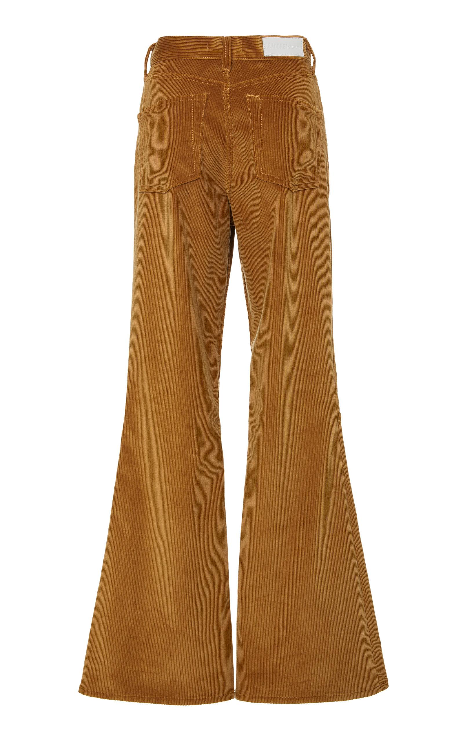 RE/DONE Cotton-corduroy Flared Pants in Brown - Lyst