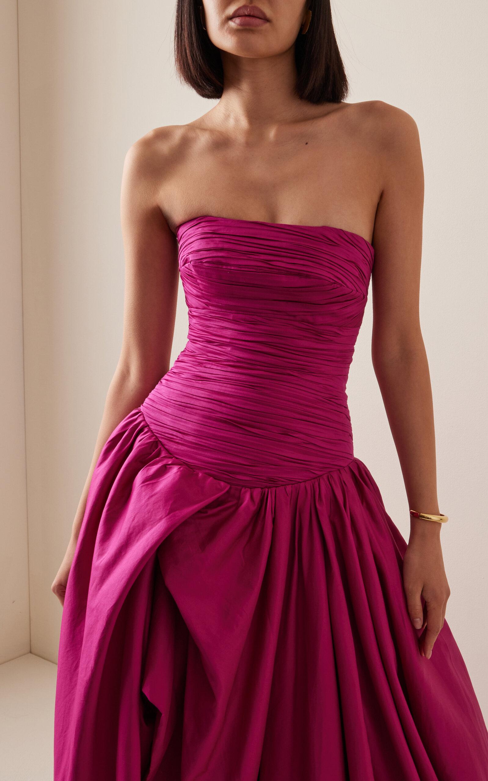 strapless open back dress Aje Tidal Tucked Cut Out Midi Dress For Hire in Mama Rentals main image 1