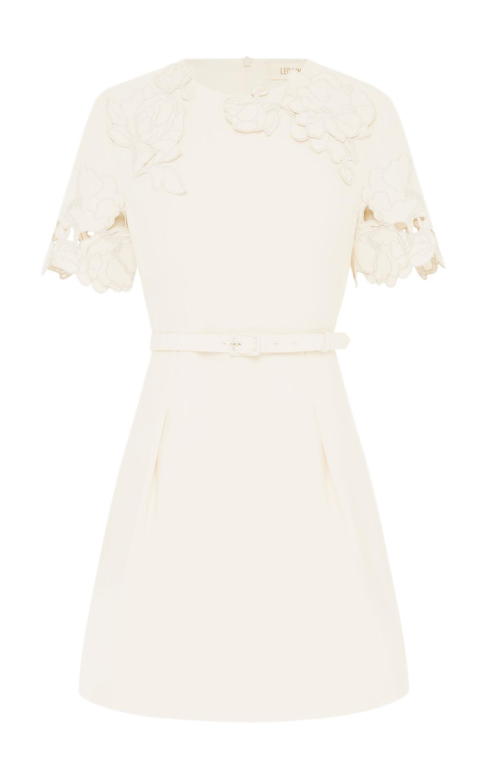 LEO LIN Aurlie Appliqu Short Sleeve Mini Dress - Cream in White | Lyst LEO LIN Aurlie Appliqu Short Sleeve Mini Dress - Cream in White | Lyst