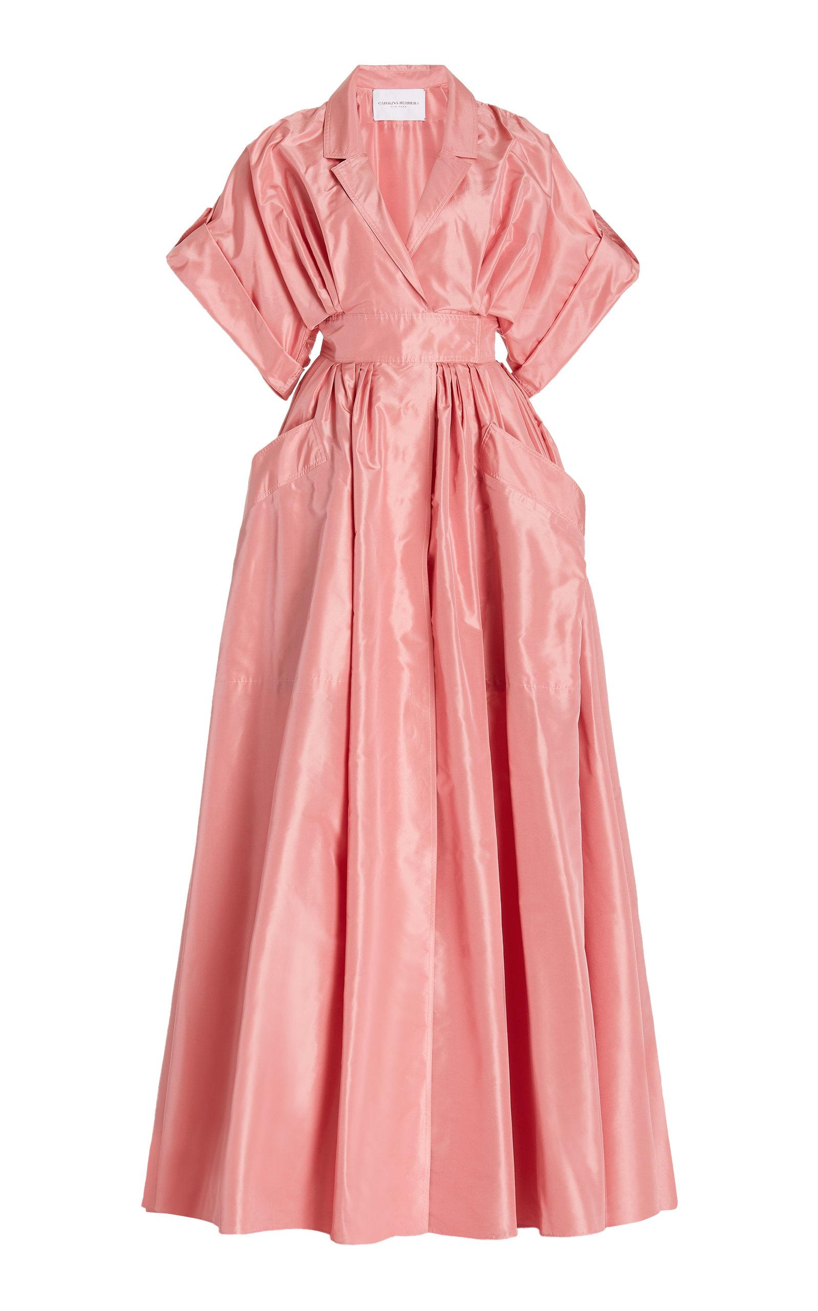 Taffeta Shirtdress Gown With Eyelet Sleeve and Collar | Formal dresses with  sleeves, Gowns dresses, Mother of the bride dresses long