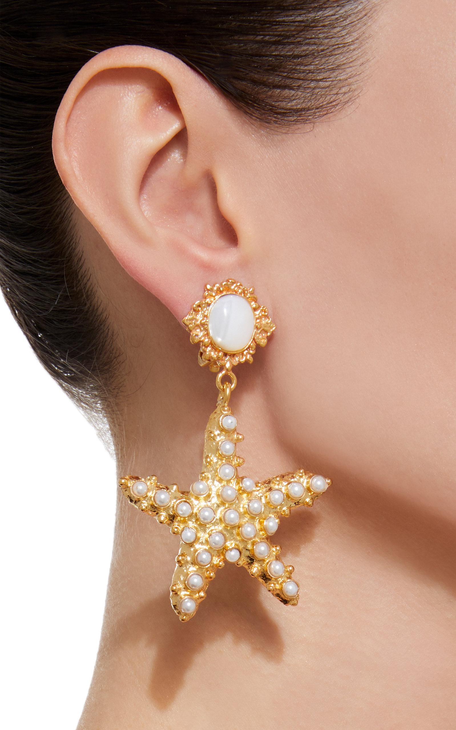 Christie Nicolaides Synthetic Sofia Moonstone Earrings in White - Lyst