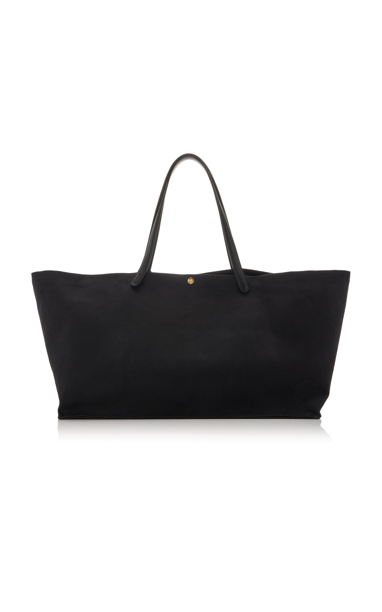 新作【THE ROW】アイダホ XL トートバッグ The Row Idaho XL leather-trimmed Cotton-twill Tote
