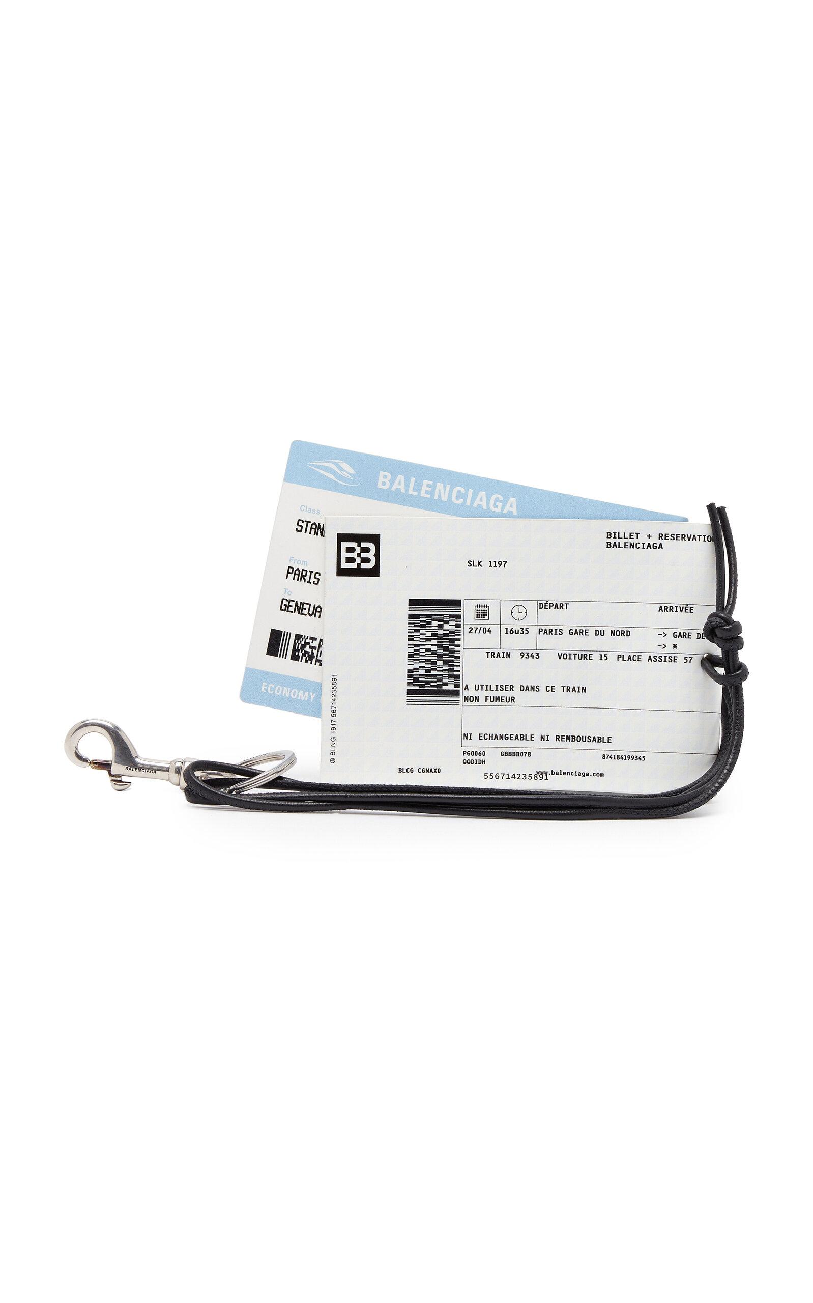 バレンシアガ BALENCIAGA Train Ticket keychain Train Ticket keychain in black - Balenciaga | Mytheresa