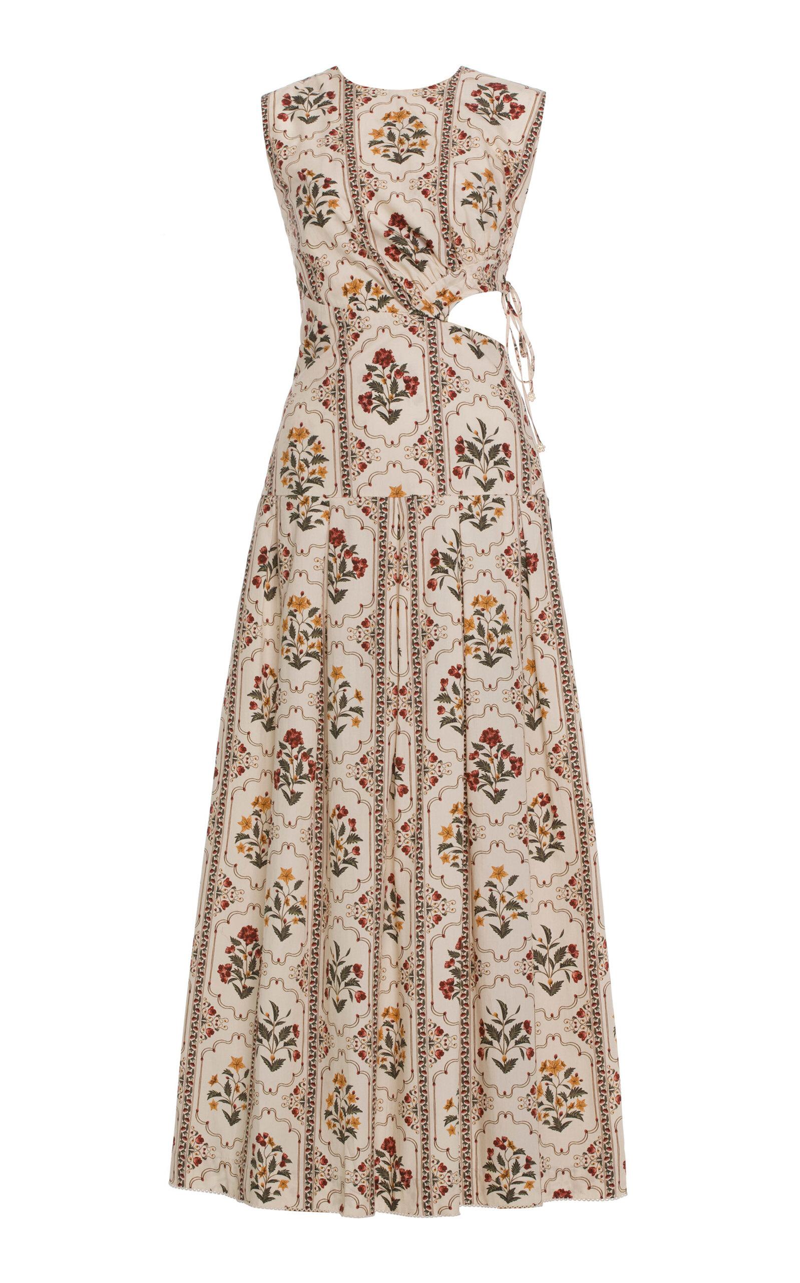 chinese dress ladies Agua by Agua Bendita Maiz Linen Midi Dress main image 1