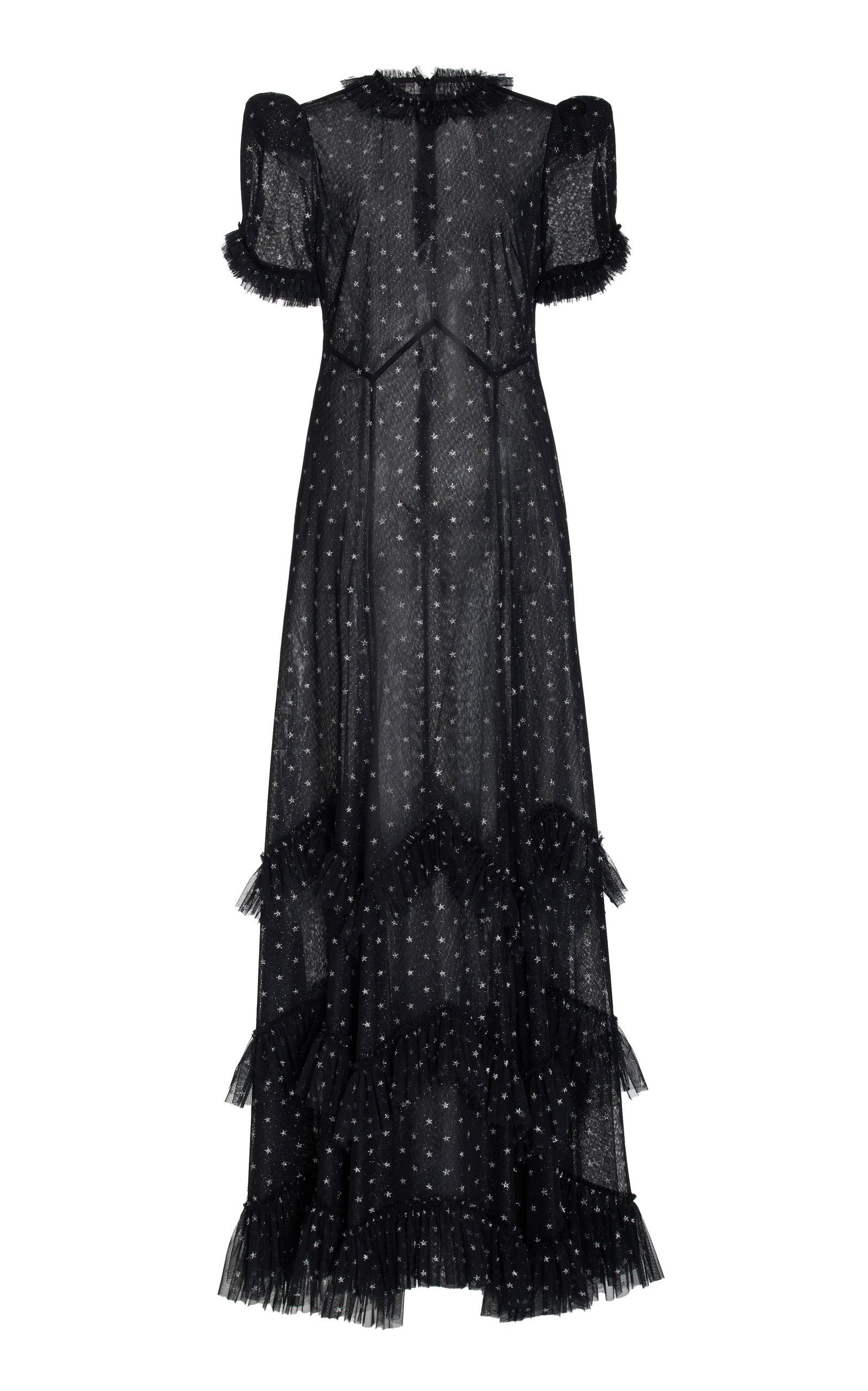 The Vampire's Wife The Sky Rocket Ruffled Maxi Dress in Black | Lyst