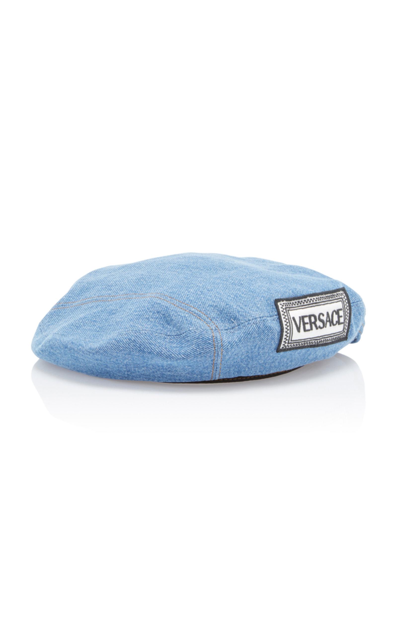 versace denim beret