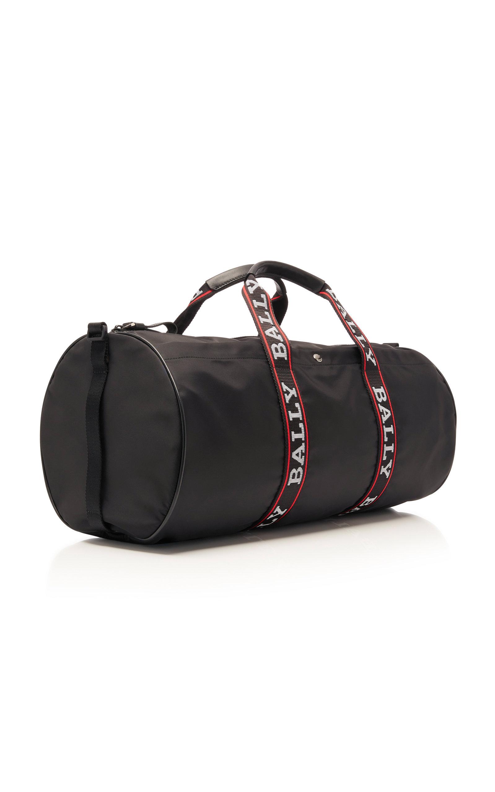 Bally Nylon Logo Duffle Bag in Black for Men | Lyst