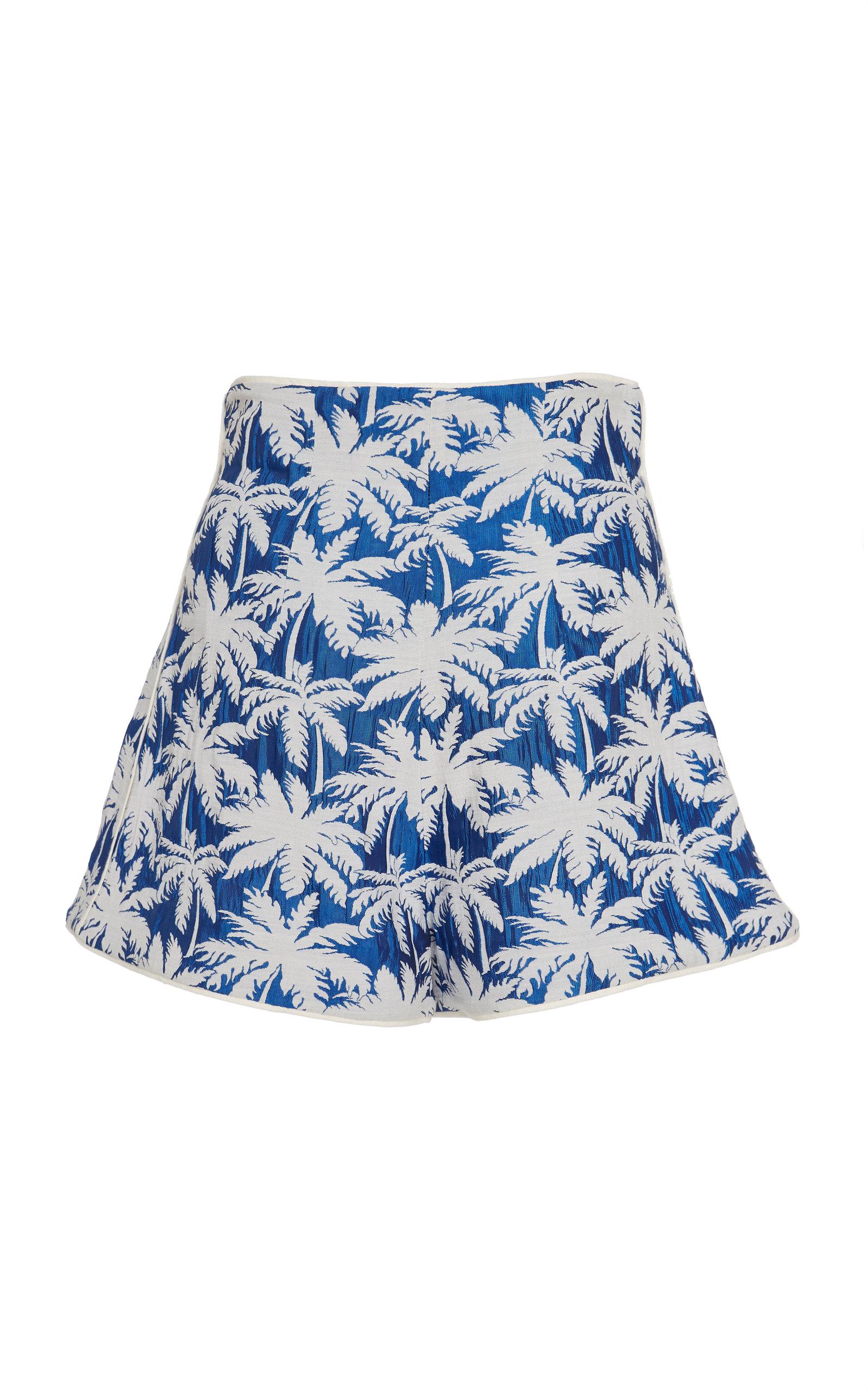 Alexis Synthetic Carla Printed Jacquard Mini Shorts in Blue - Lyst