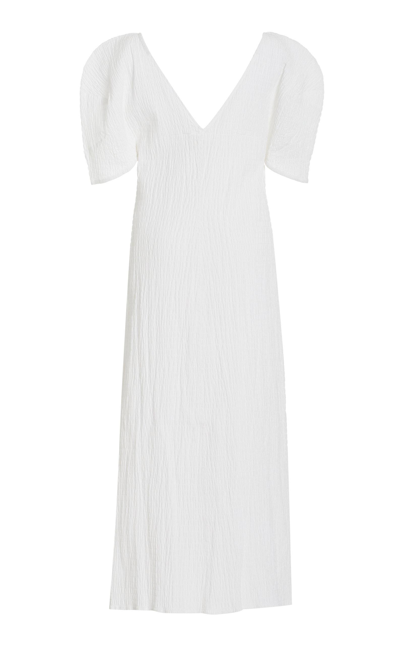 Mara Hoffman Gracen Puff-sleeve Woven Cotton Dress in White | Lyst