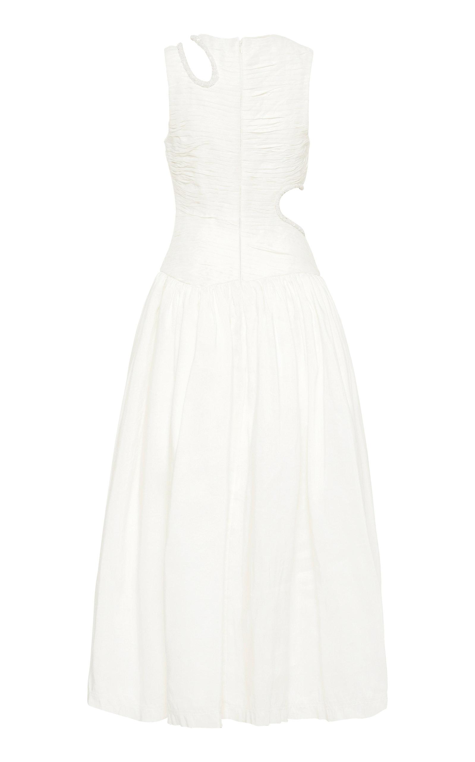 Aje. Jolie Abstract Cut Out Midi Dress in White | Lyst Australia