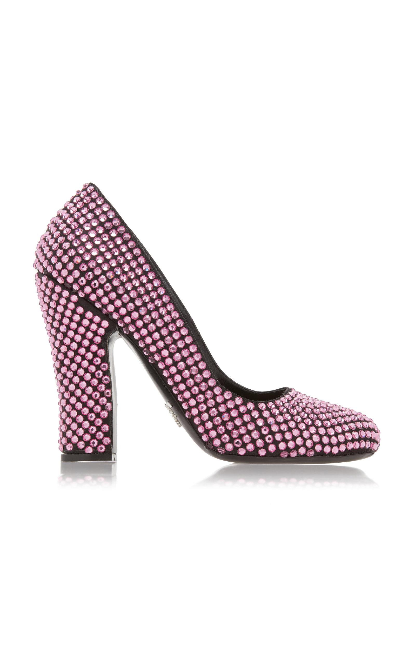 prada crystal embellished shoes