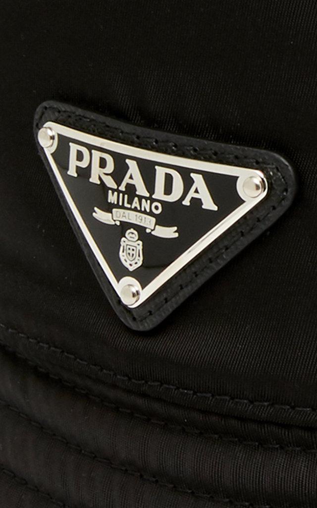 Prada Synthetic Logo-appliquéd Nylon Bucket Hat in Black for Men 