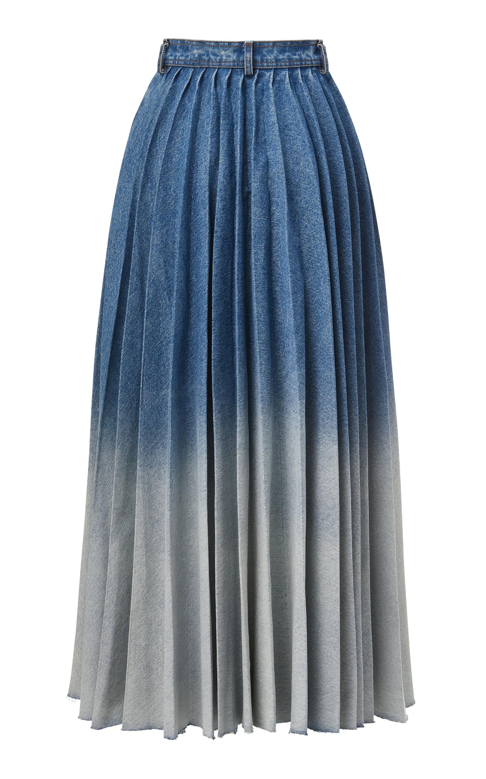 【BAON】Theon Pleated Denim Midi Skirt 0400020699502_SOSPECIAL?wid=