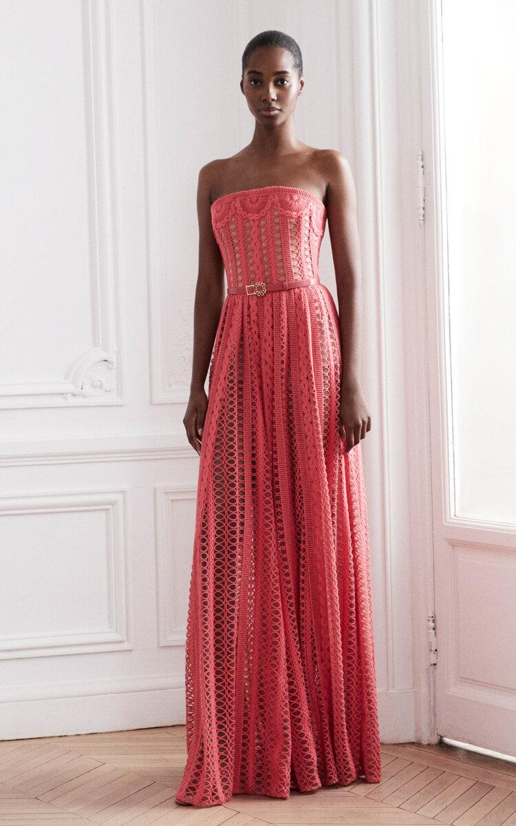 elie saab bead embroidered long dress Blue Zone Planet