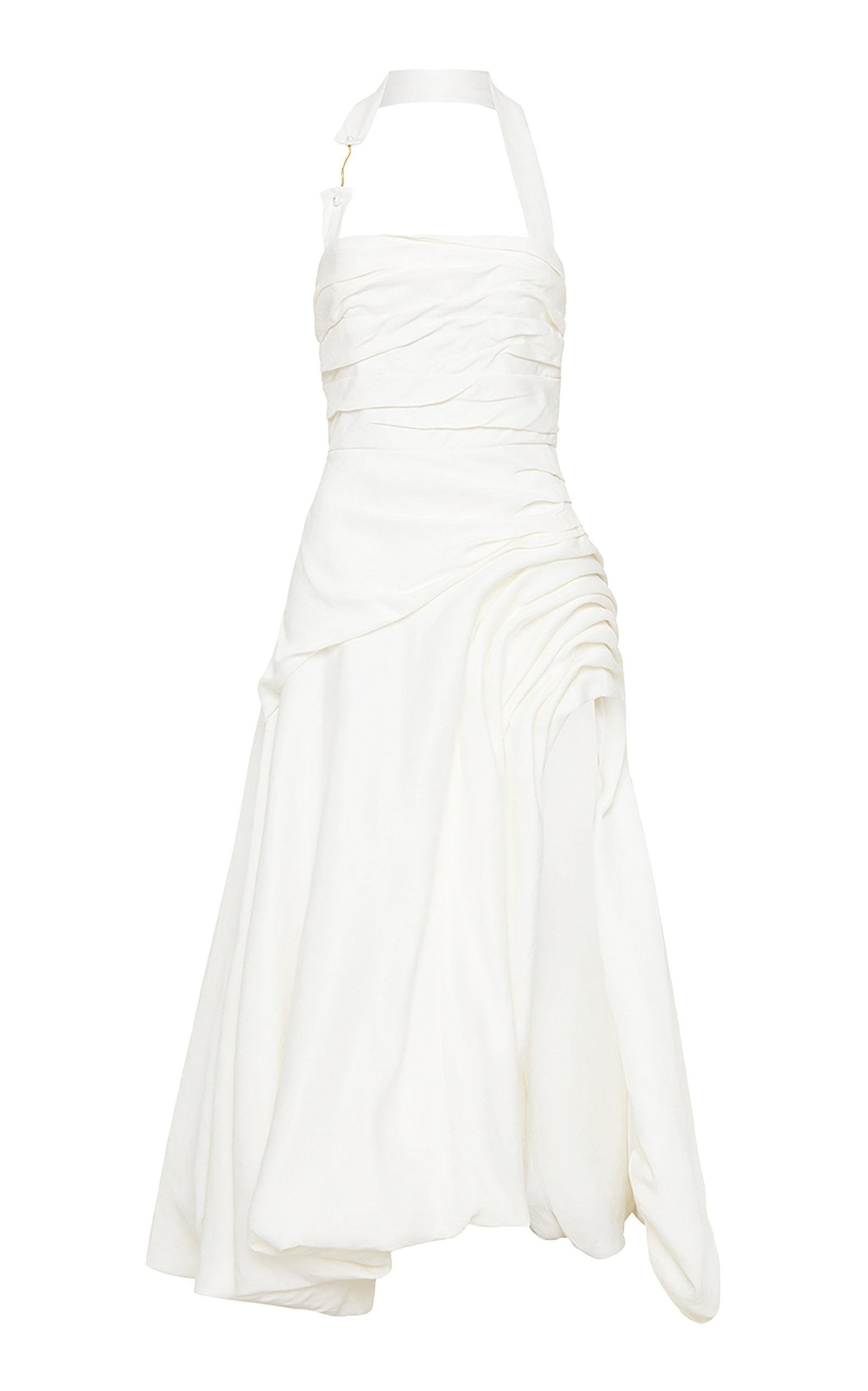 Aje. Mika Linen-blend Midi Dress in White | Lyst