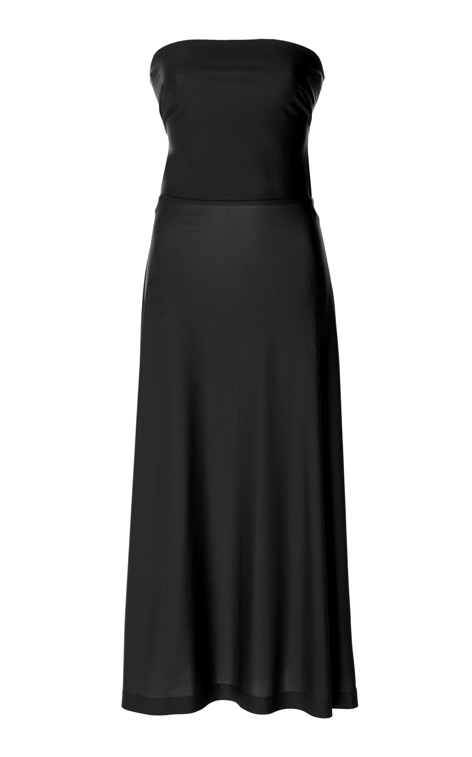 strapless knit dress