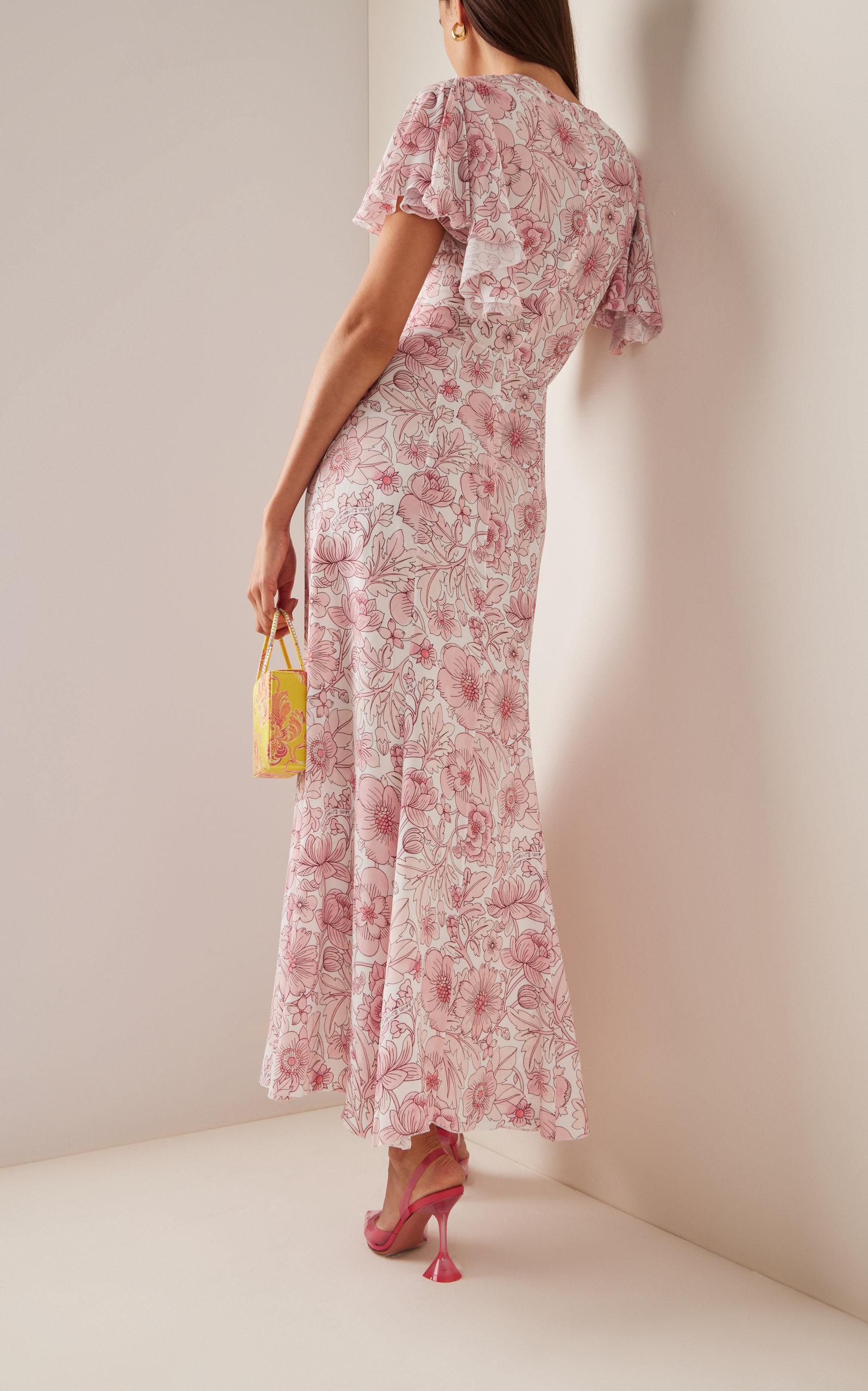 Hollister Co. WOVEN MIDI DRESS - Day dress - pink floral/light pink -  Zalando.de