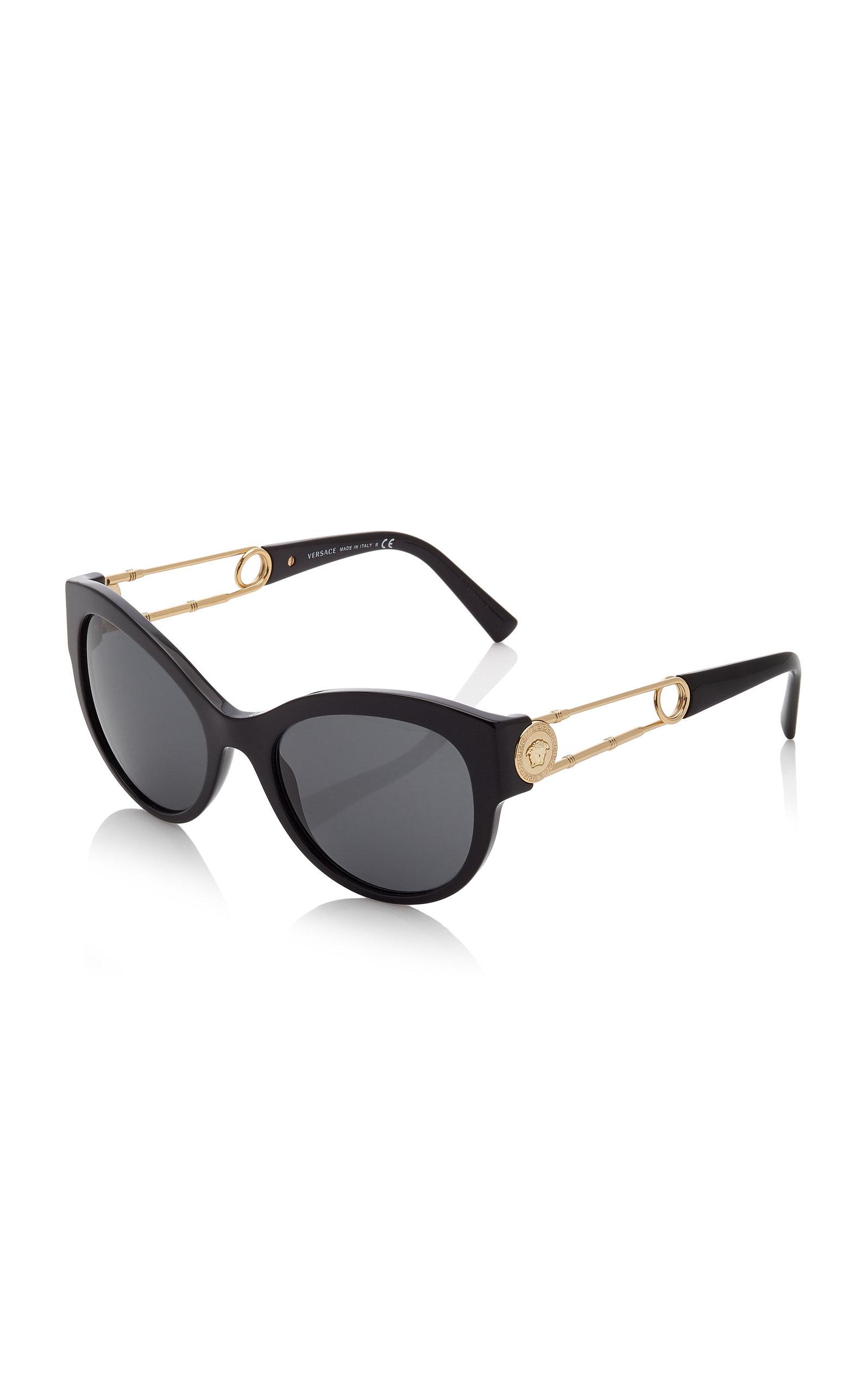 Safety-pin Cat-eye Acetate Sunglasses 