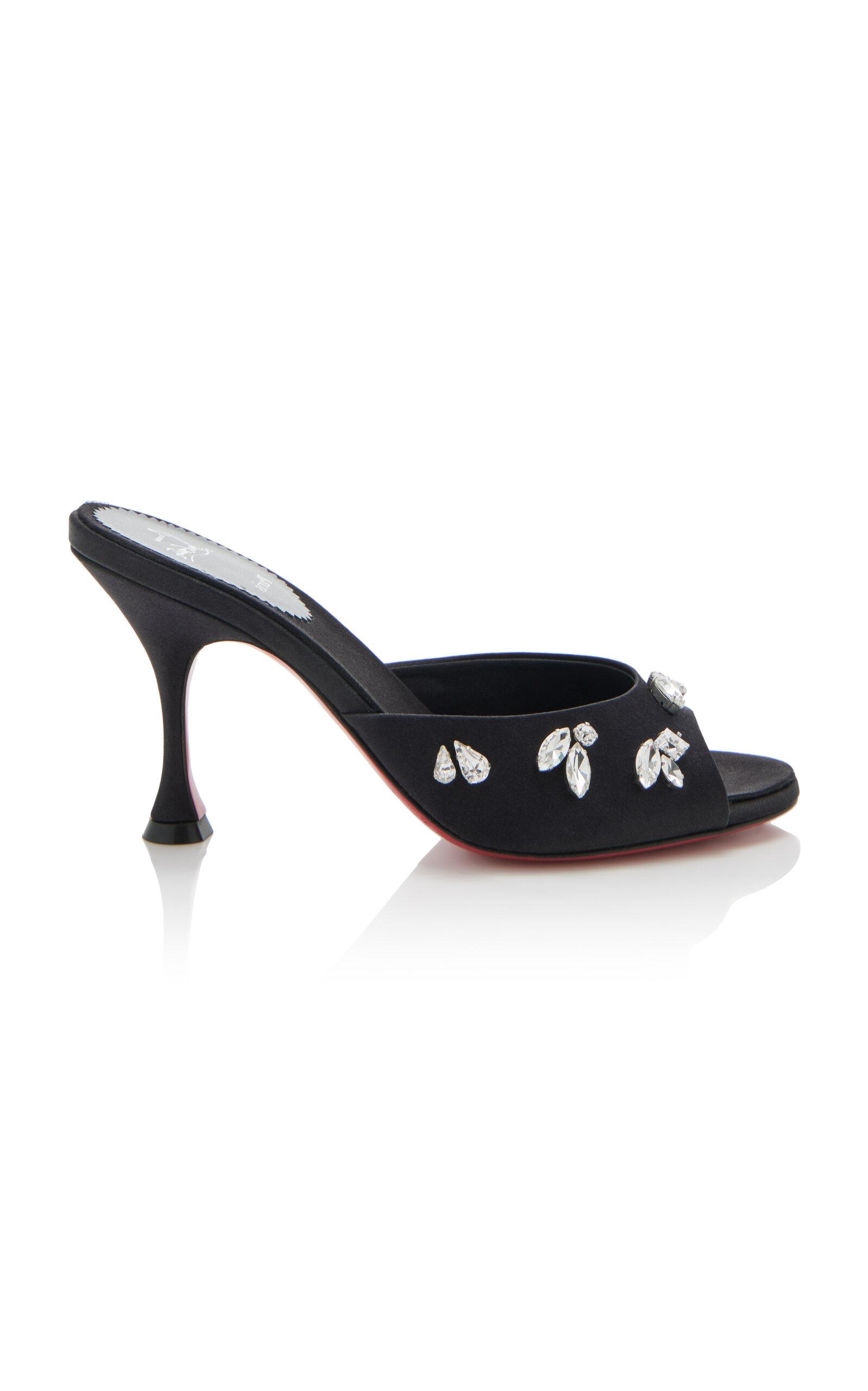 Christian Louboutin Degraqueen 85mm Crystal-embellished Crepe