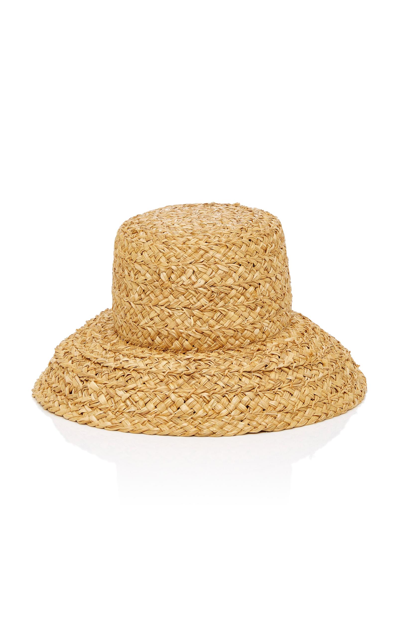 Janessa Leone Sydney Woven Straw Bucket Hat in Natural | Lyst