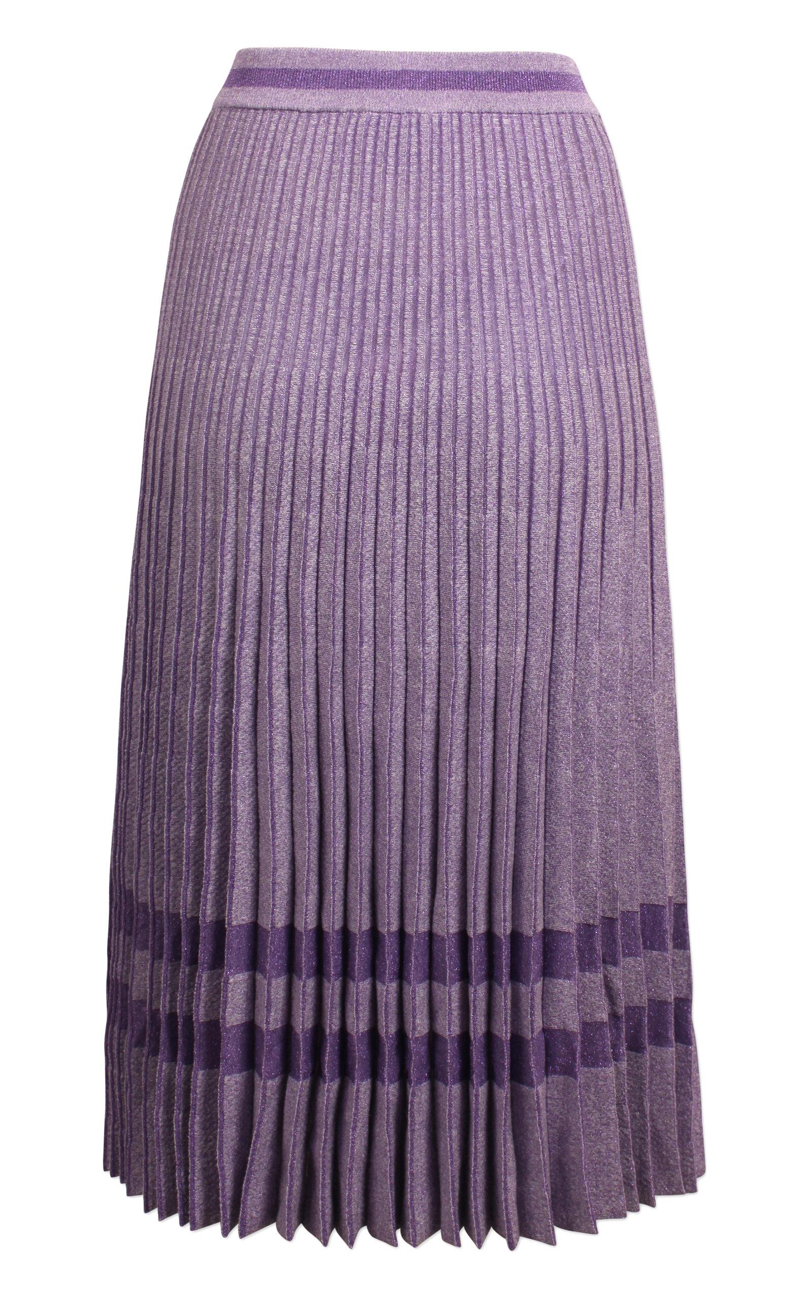 Baum und Pferdgarten Cyrilla Pleated Satin Skirt in Purple - Lyst