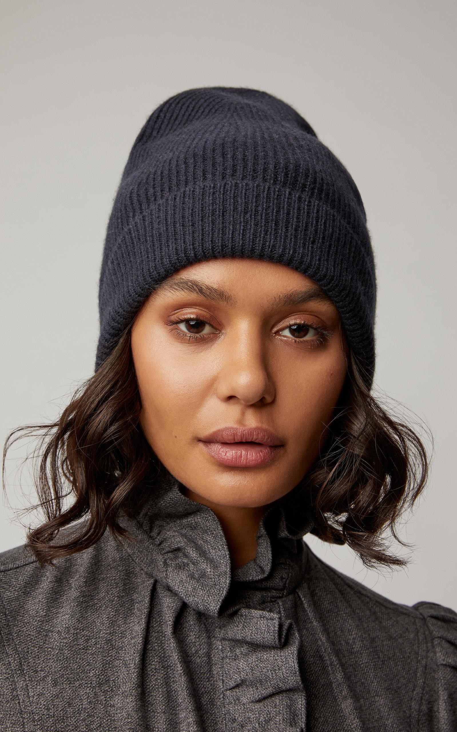 Isabel Marant Chilton Cashmere Beanie Hat in Navy (Blue) - Lyst