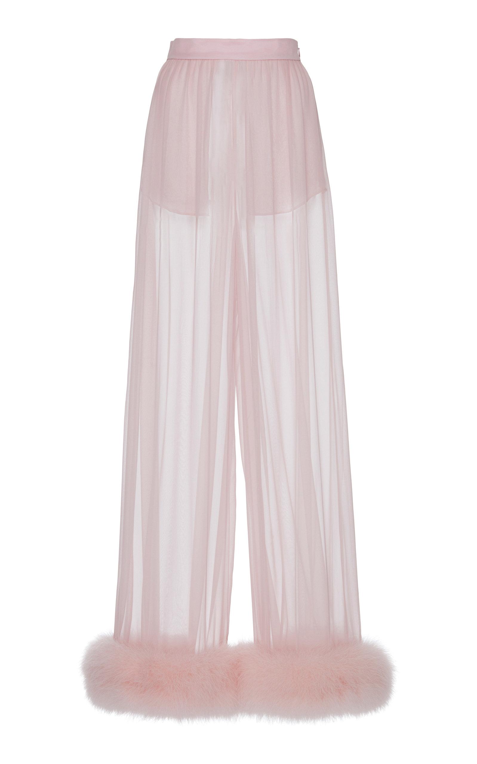 Dolce \u0026 Gabbana Lace Fur-trimmed Sheer 