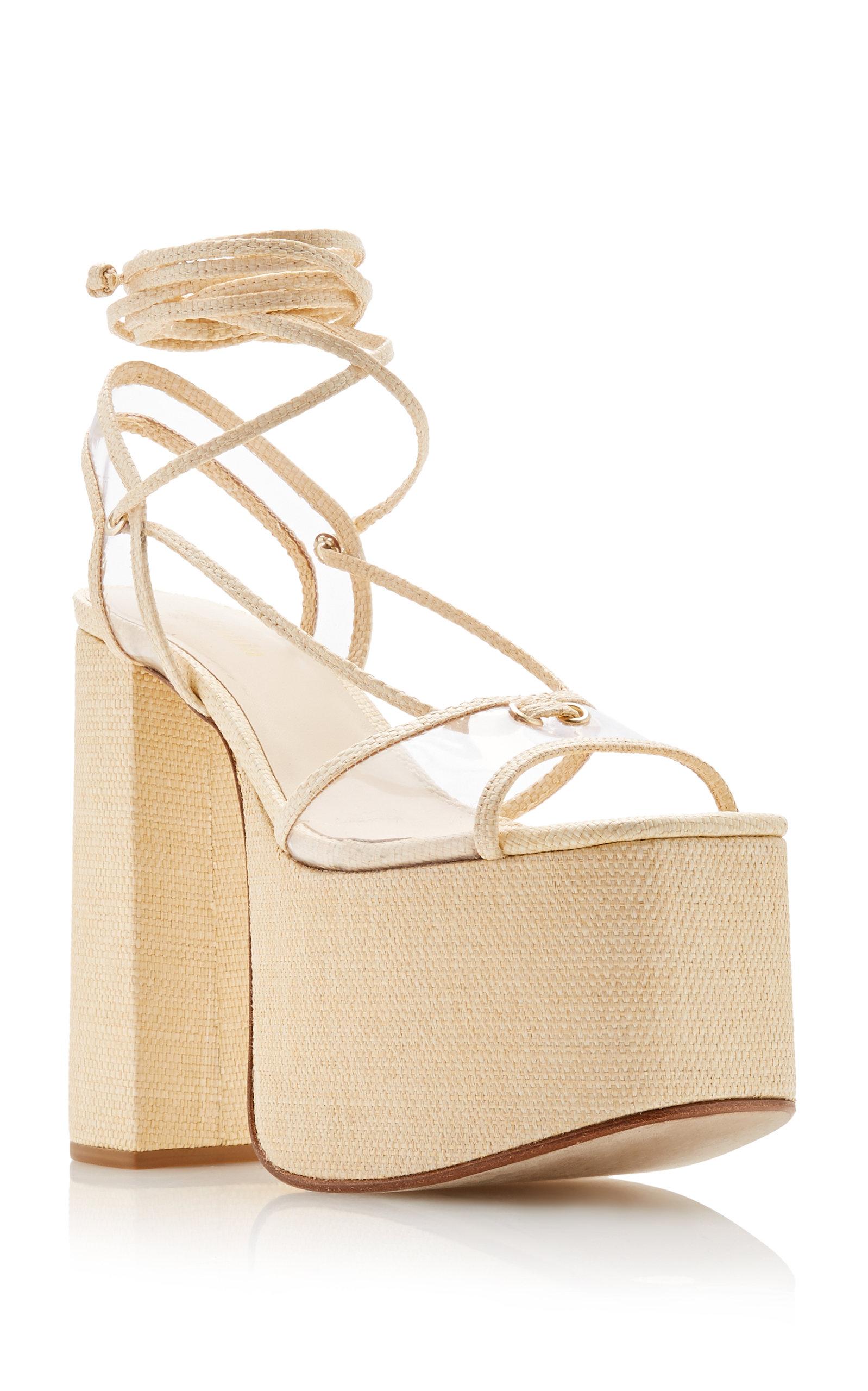 platform wrap sandals