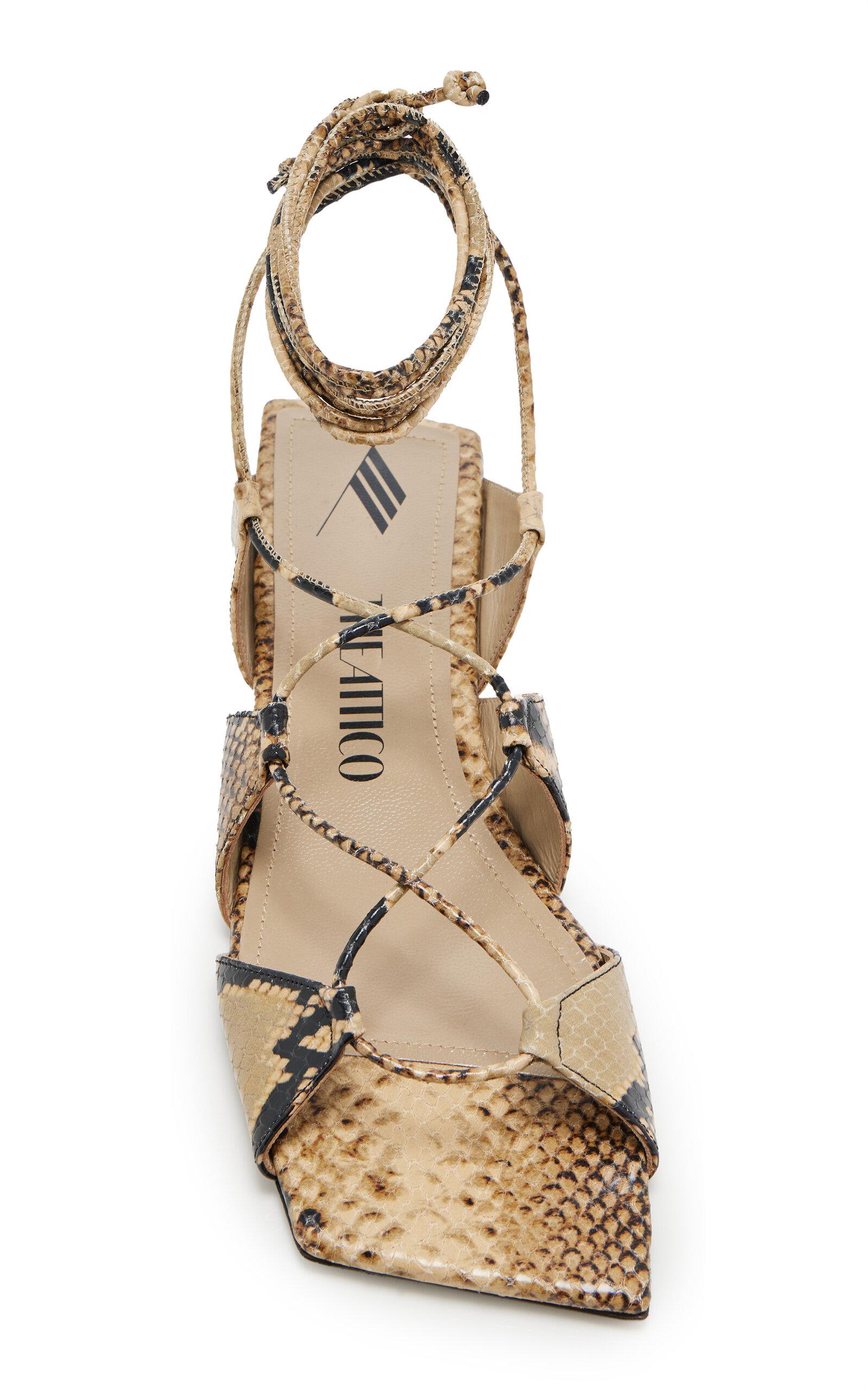 Snakeskin lace deals up sandals