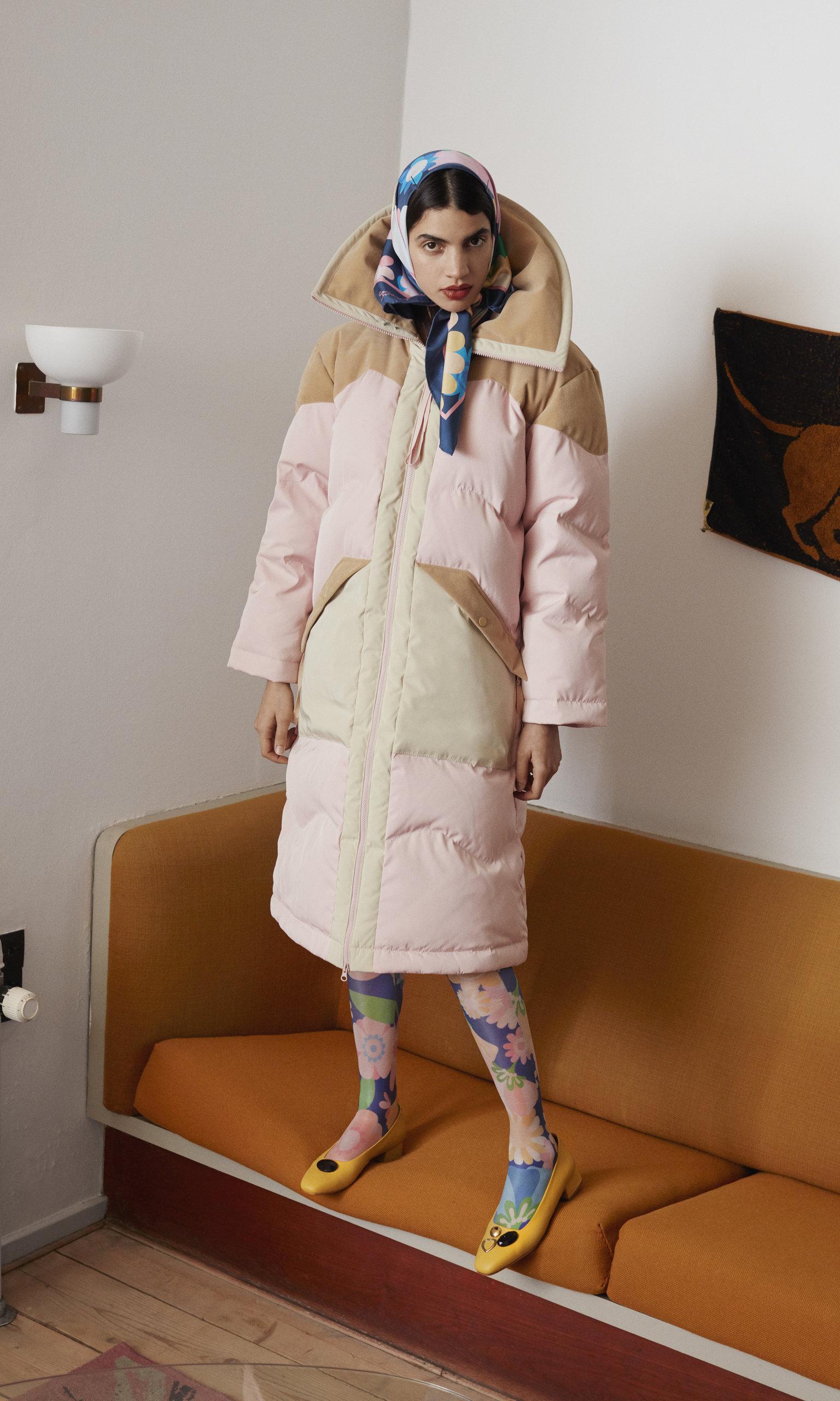 Stine Goya Synthetic Madia Color-blocked Puffer Coat in Pink - Lyst