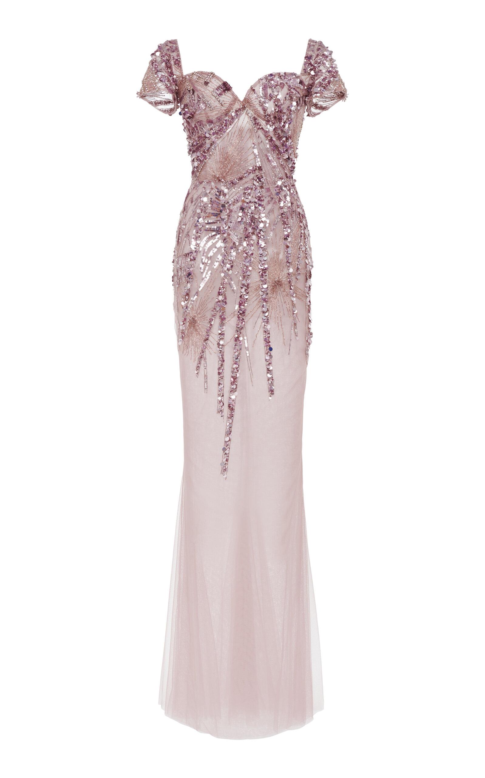 chinese dress ladies Zuhair Murad Haute Couture Embellished Paillettes Gown - '10s | Luxury  Vintage main image 1