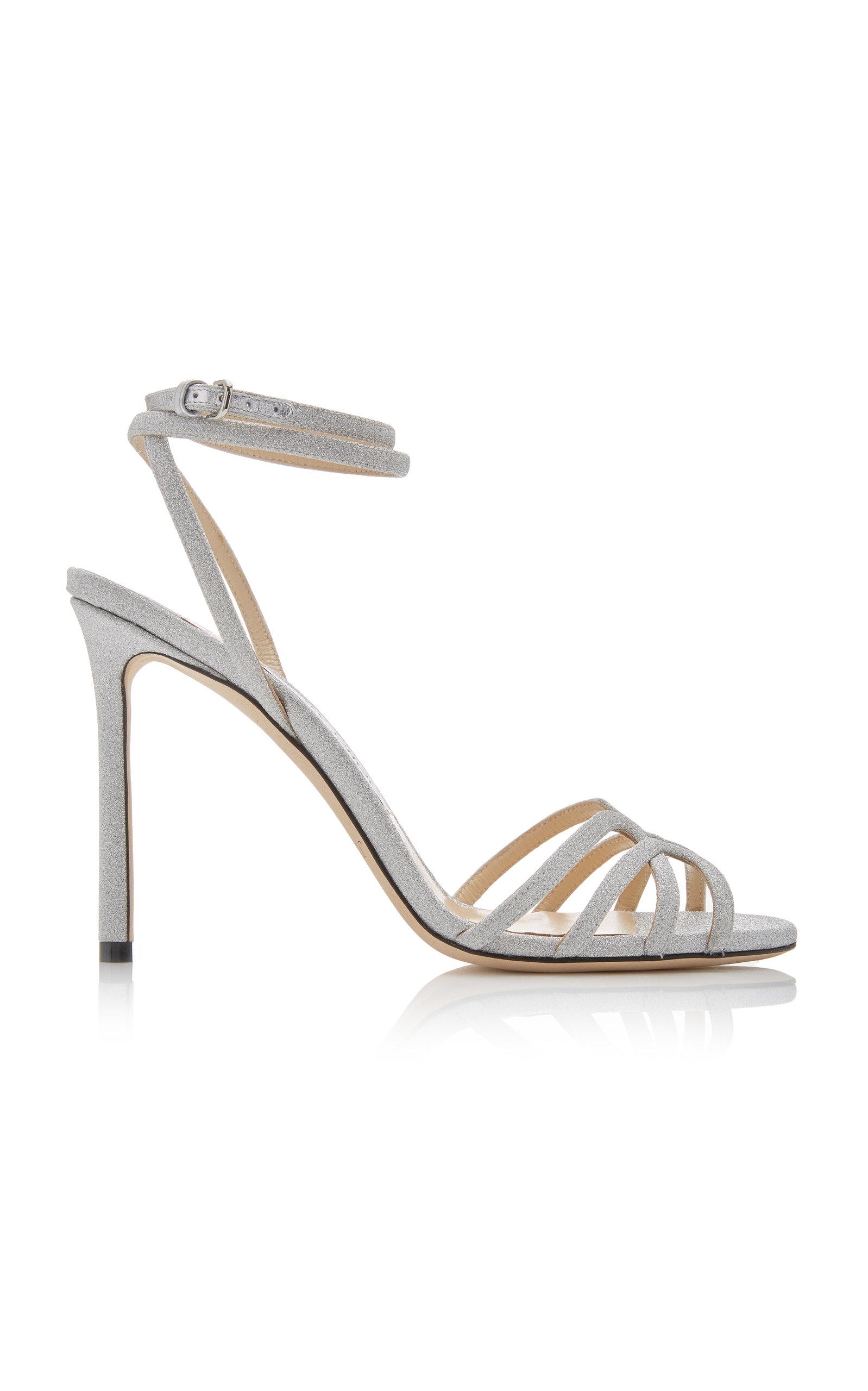 Jimmy Choo Leather Mimi 100 Glitter 