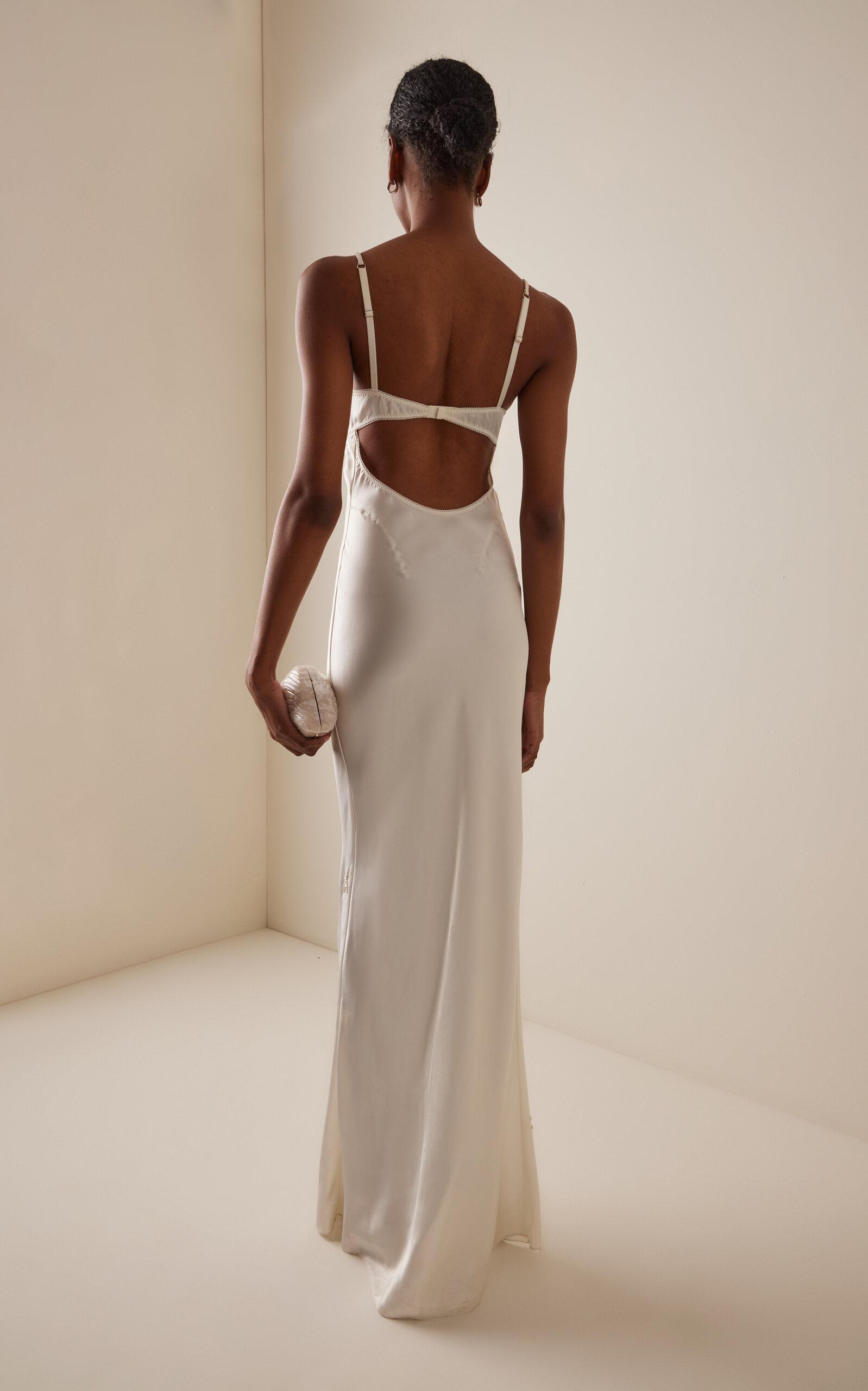 Anna October Exclusive Waterlily Beaded Maxi Dress in White | Lyst Canada