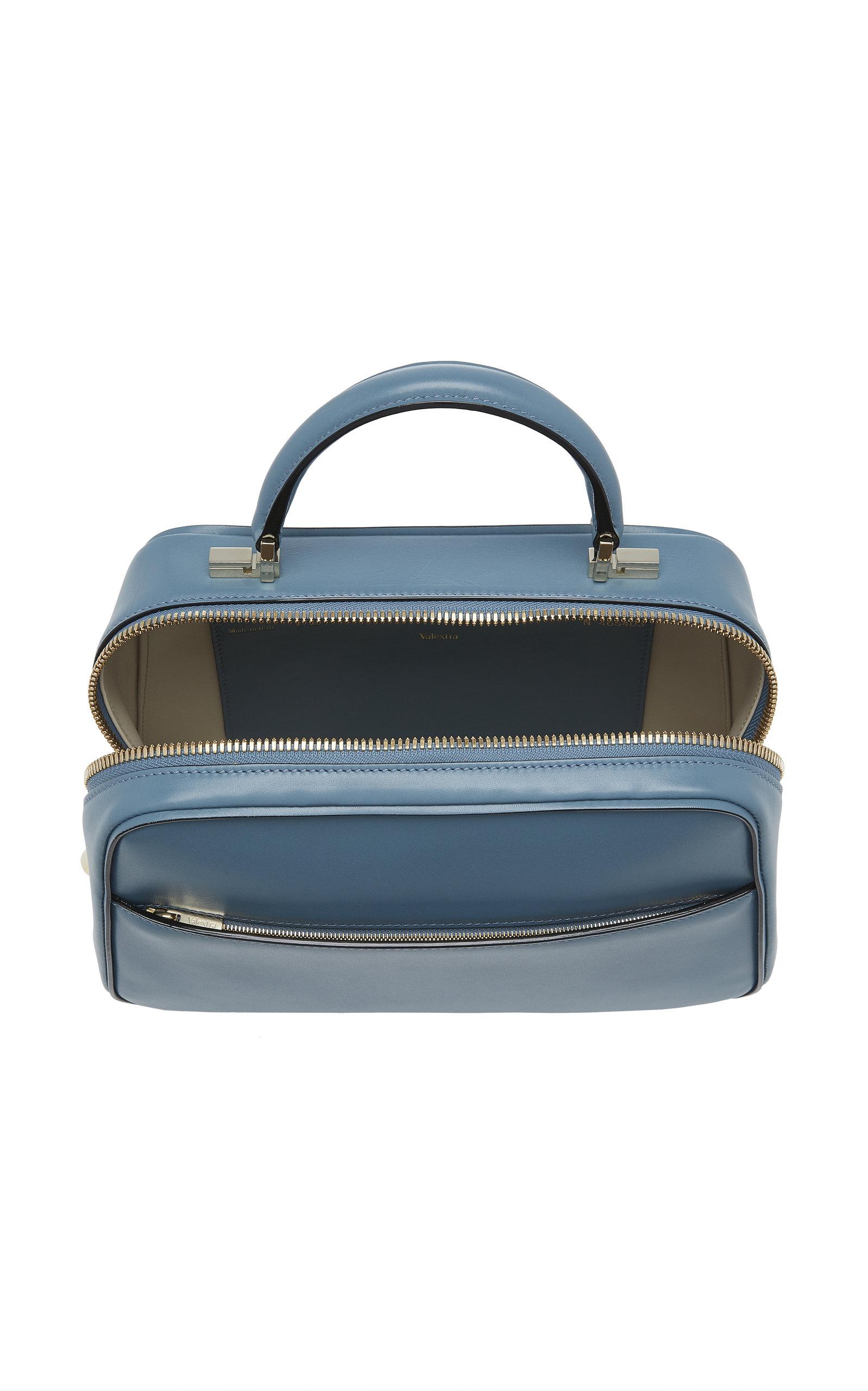 Valextra Serie S Leather Bag in Blue - Lyst